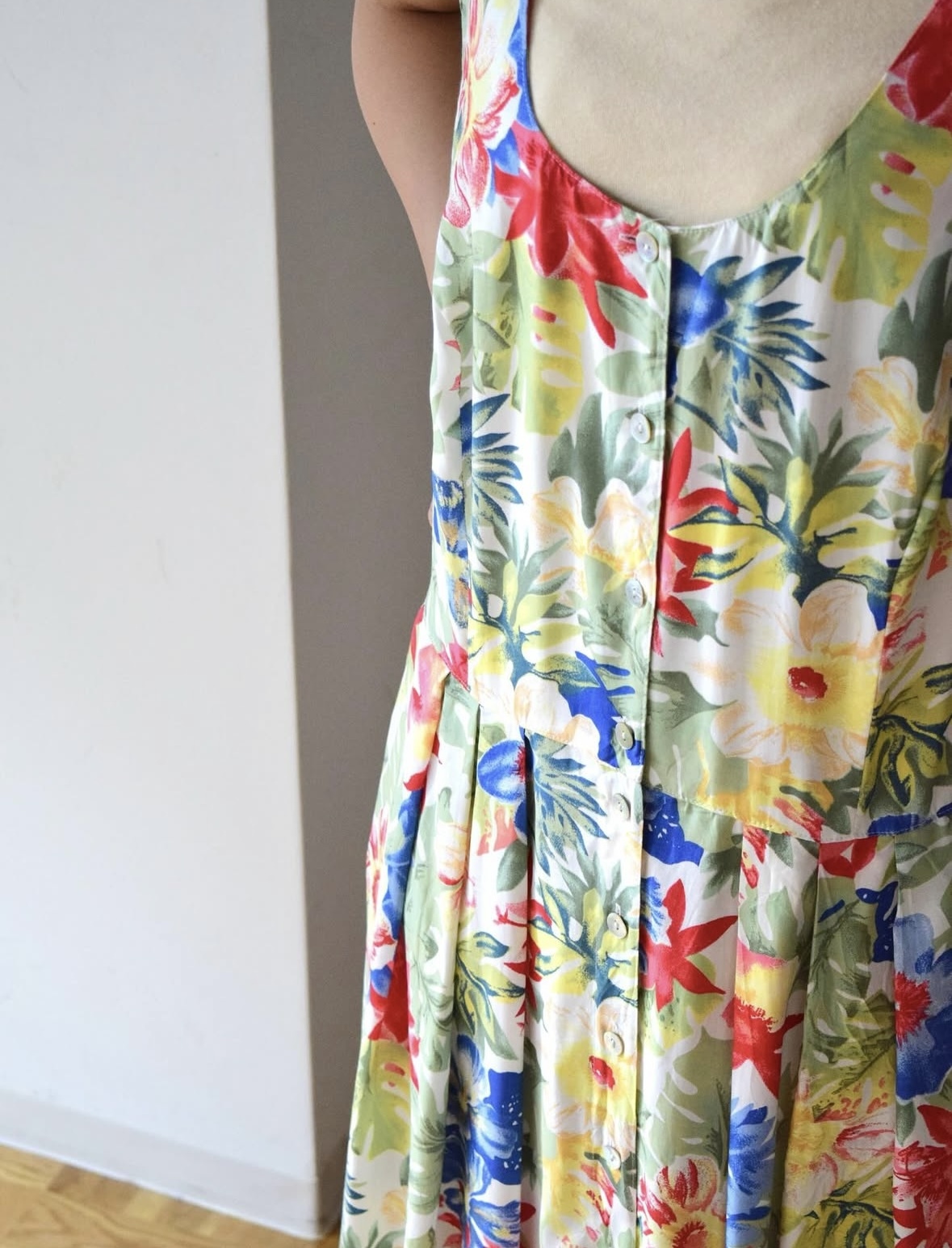 Flower sleeveless one piece の画像 3