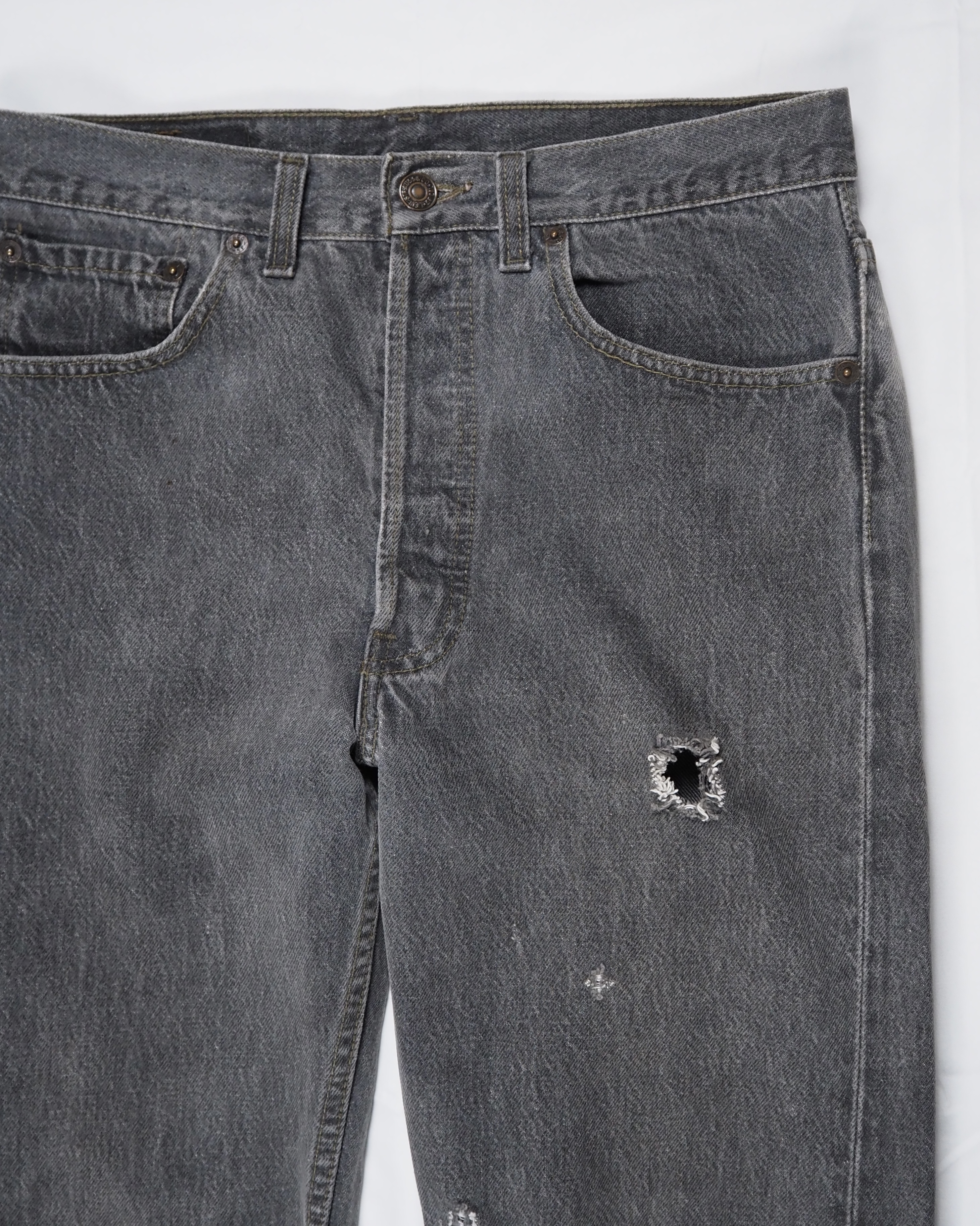 90’s Levi’s 501 先染めブラックデニム 31×30 の画像 5