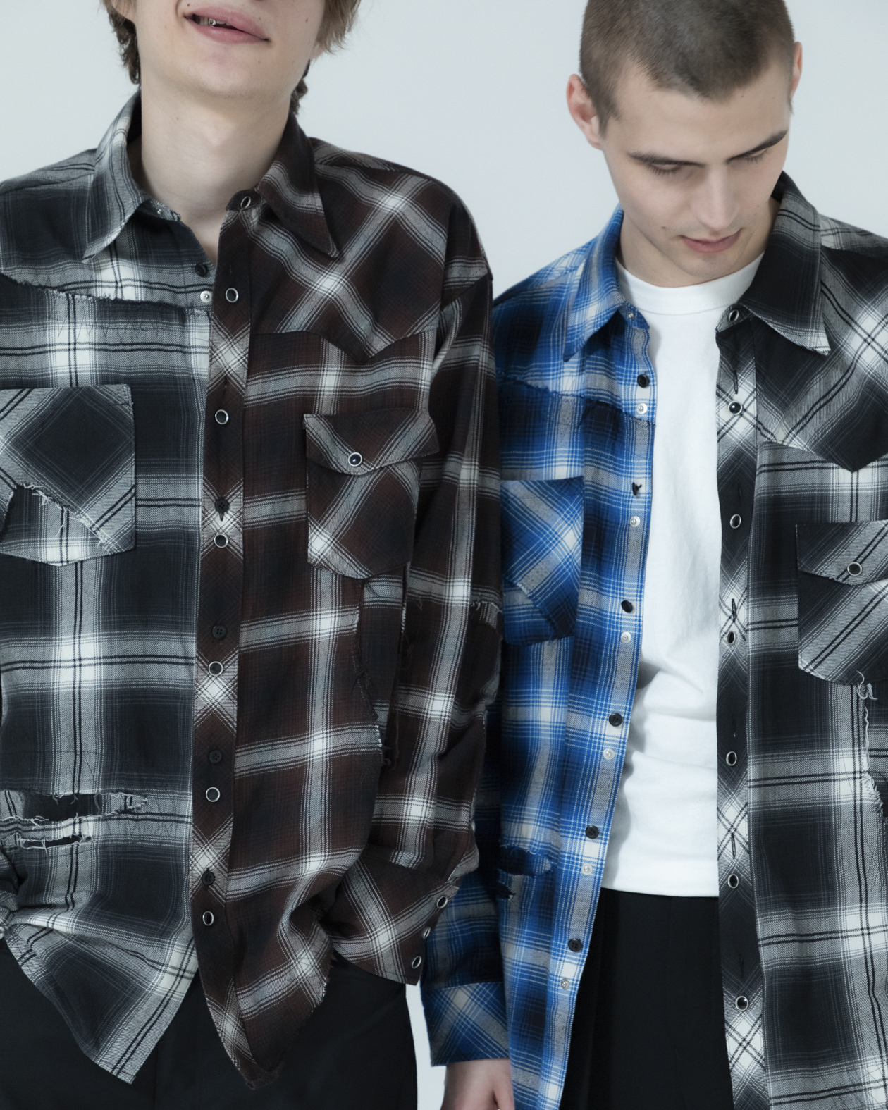 【Rafu】Remake shirt（DBR/BLK） の画像 5