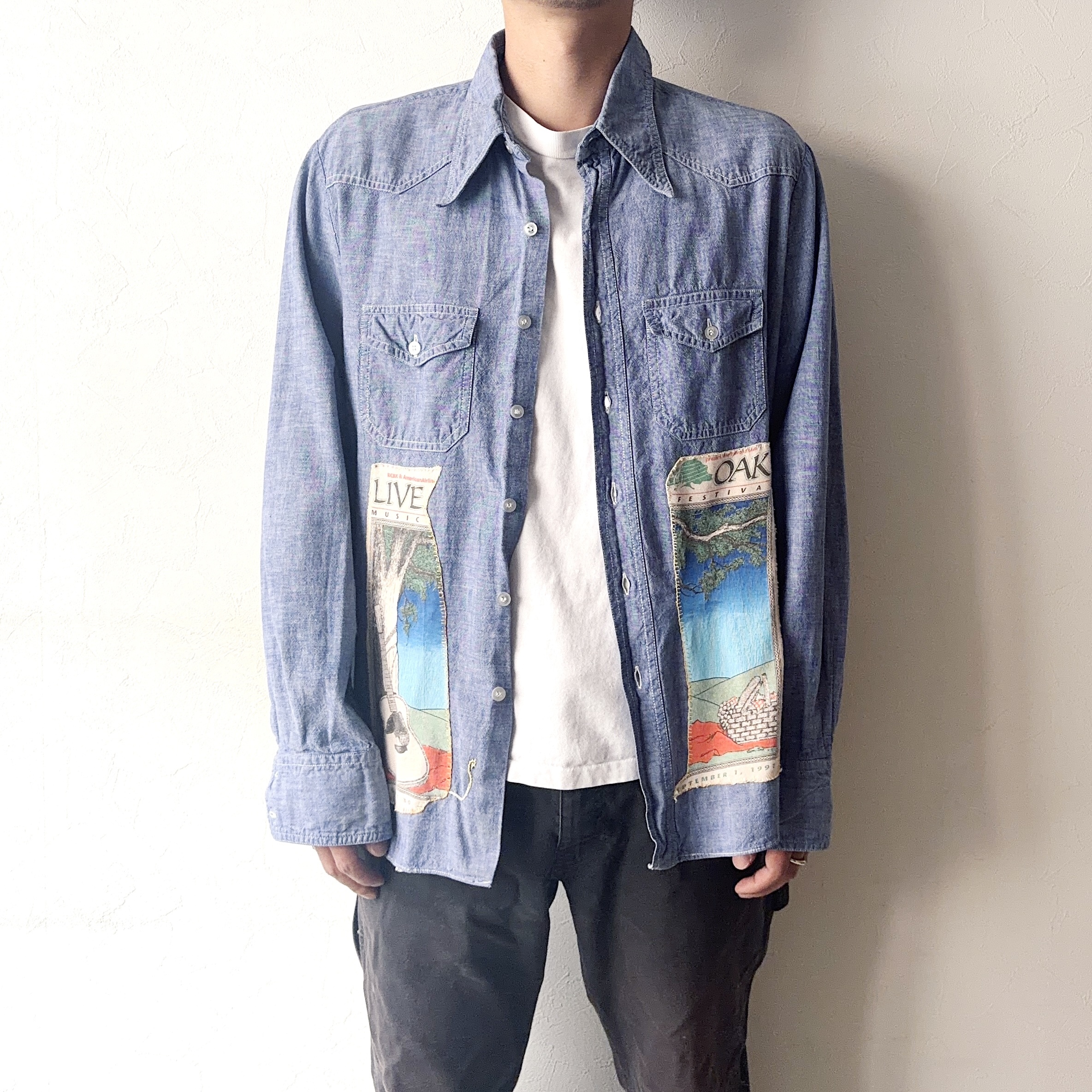 Vintage 70's【PACK-IN】Chambray Western Shirt の画像 3