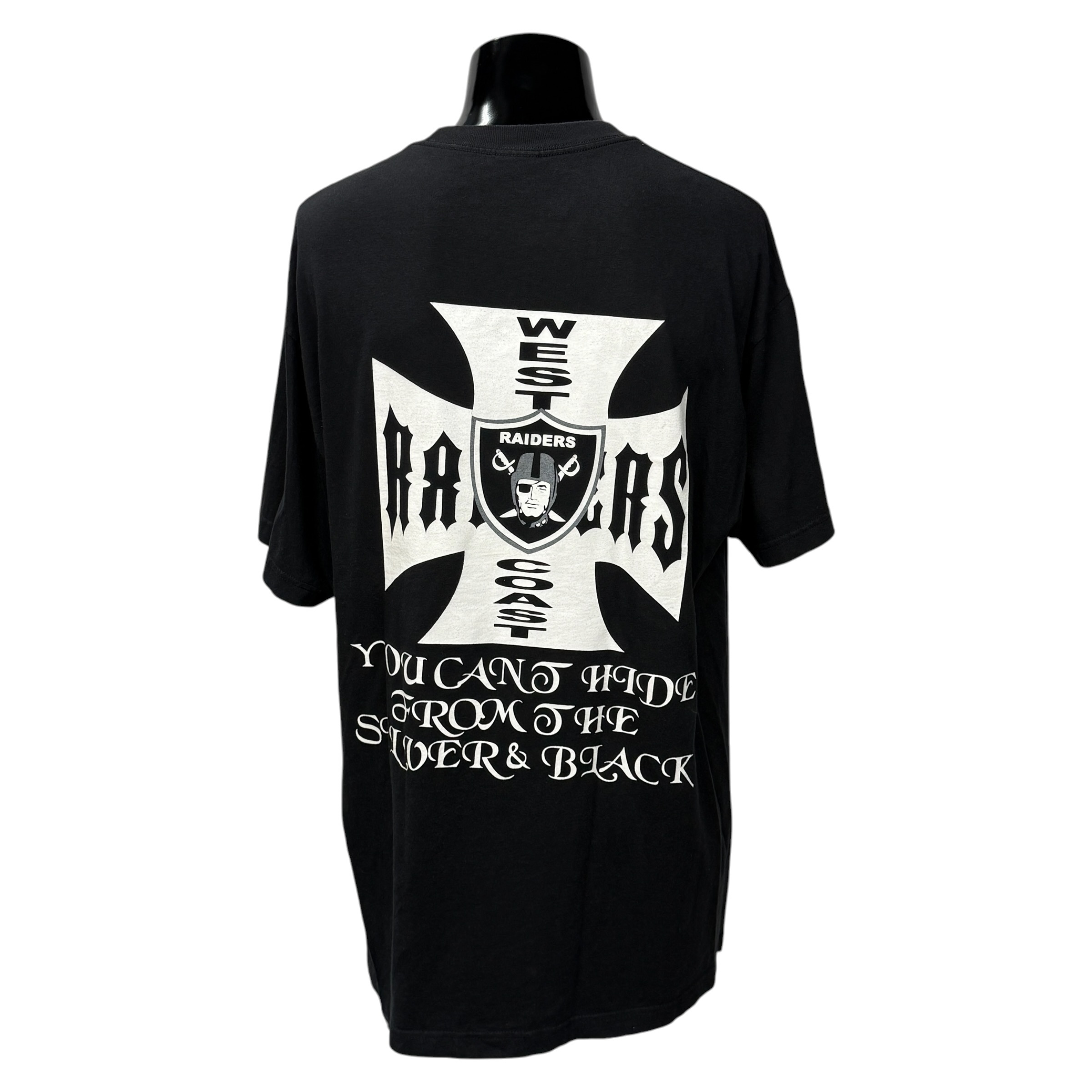 【RAIDERS】レイダース “YOU CAN’T HIDE FROM THE SILVER & BLACK” Tシャツ