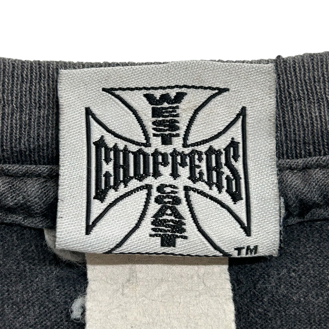 00s West Coast Choppers Iron Cross Fade T-Shirt Distressed L の画像 7
