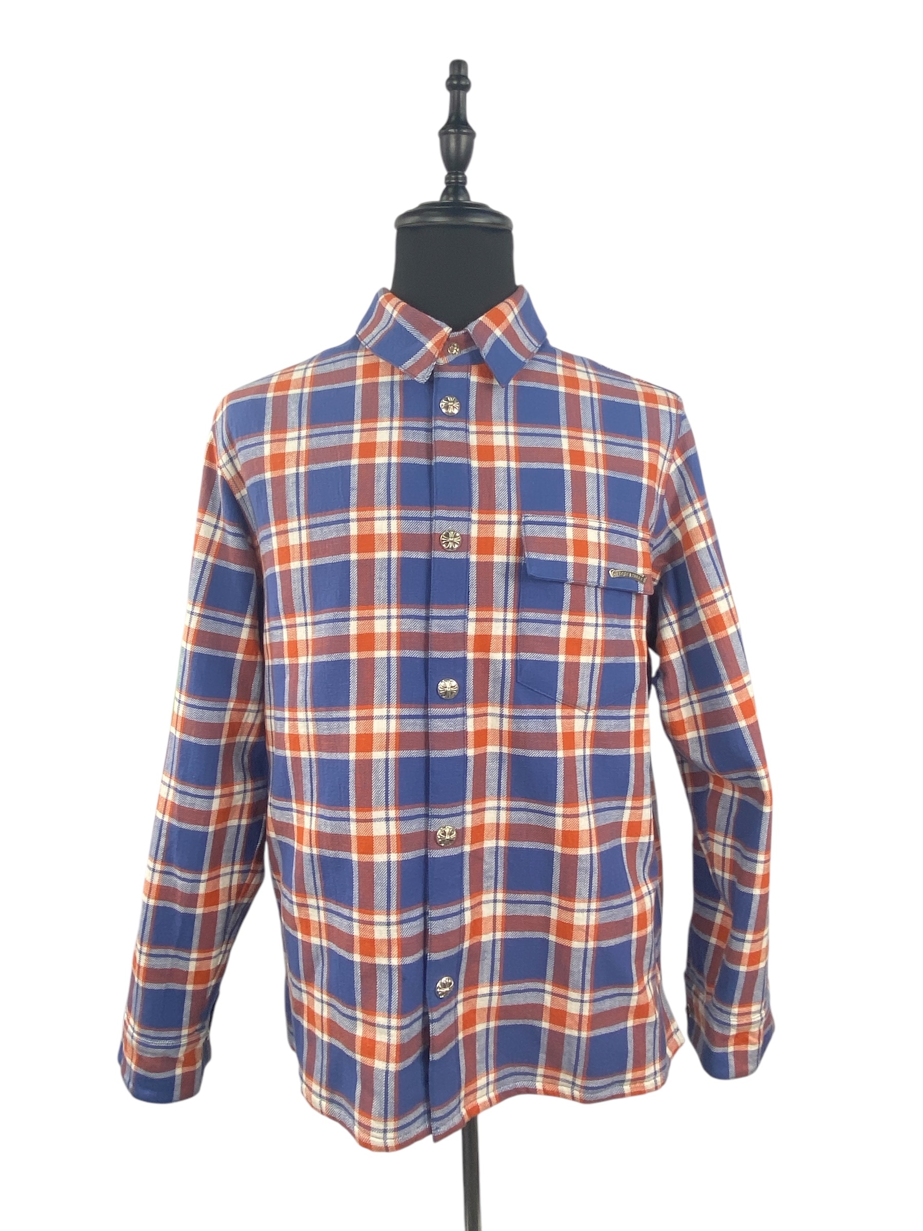 【CHROME HEARTS】クロムハーツ WORK’N SHIRT JNKYRS PLD  BLUE シャツジャケット / XL