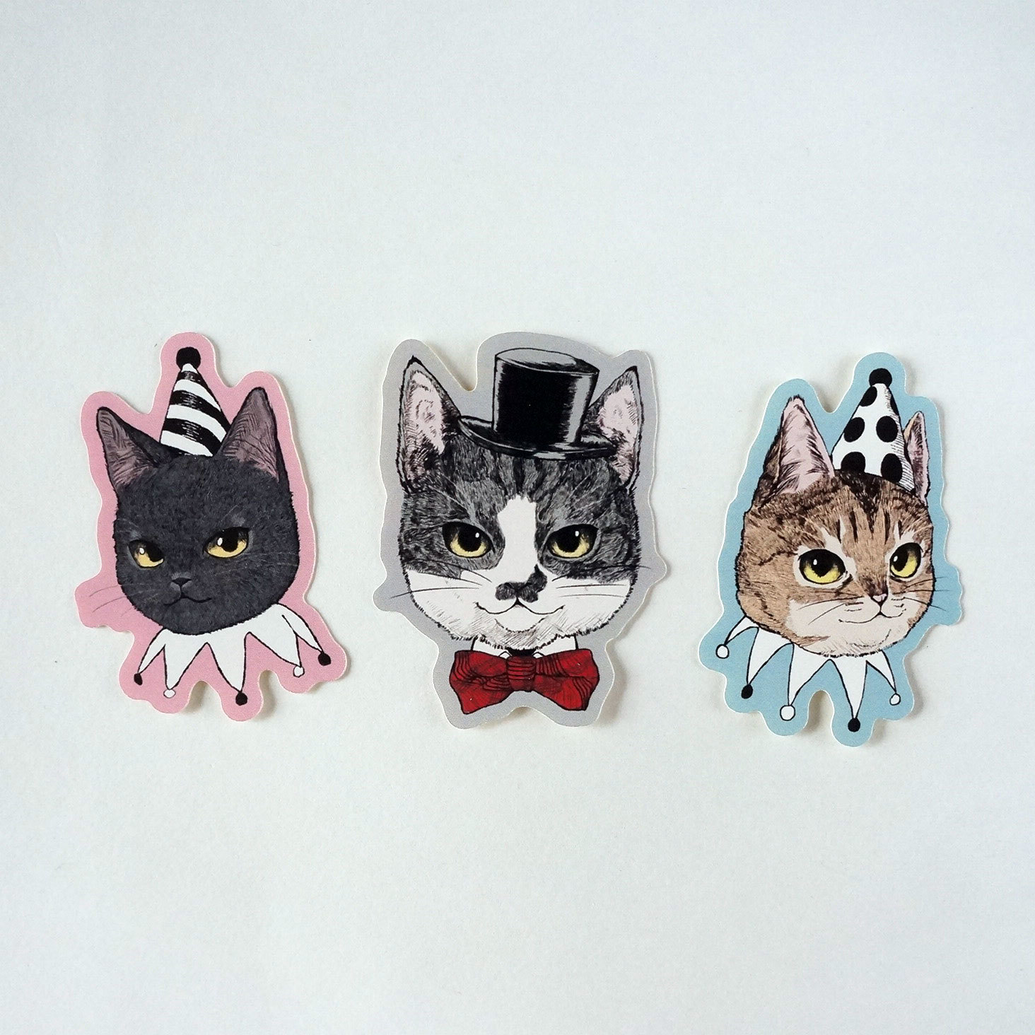 Hana Circus Original ビックフレークシールセット 9枚 猫 はちわれ キジトラ 黒猫 個性的な大人のファッション通販 Hana Circus