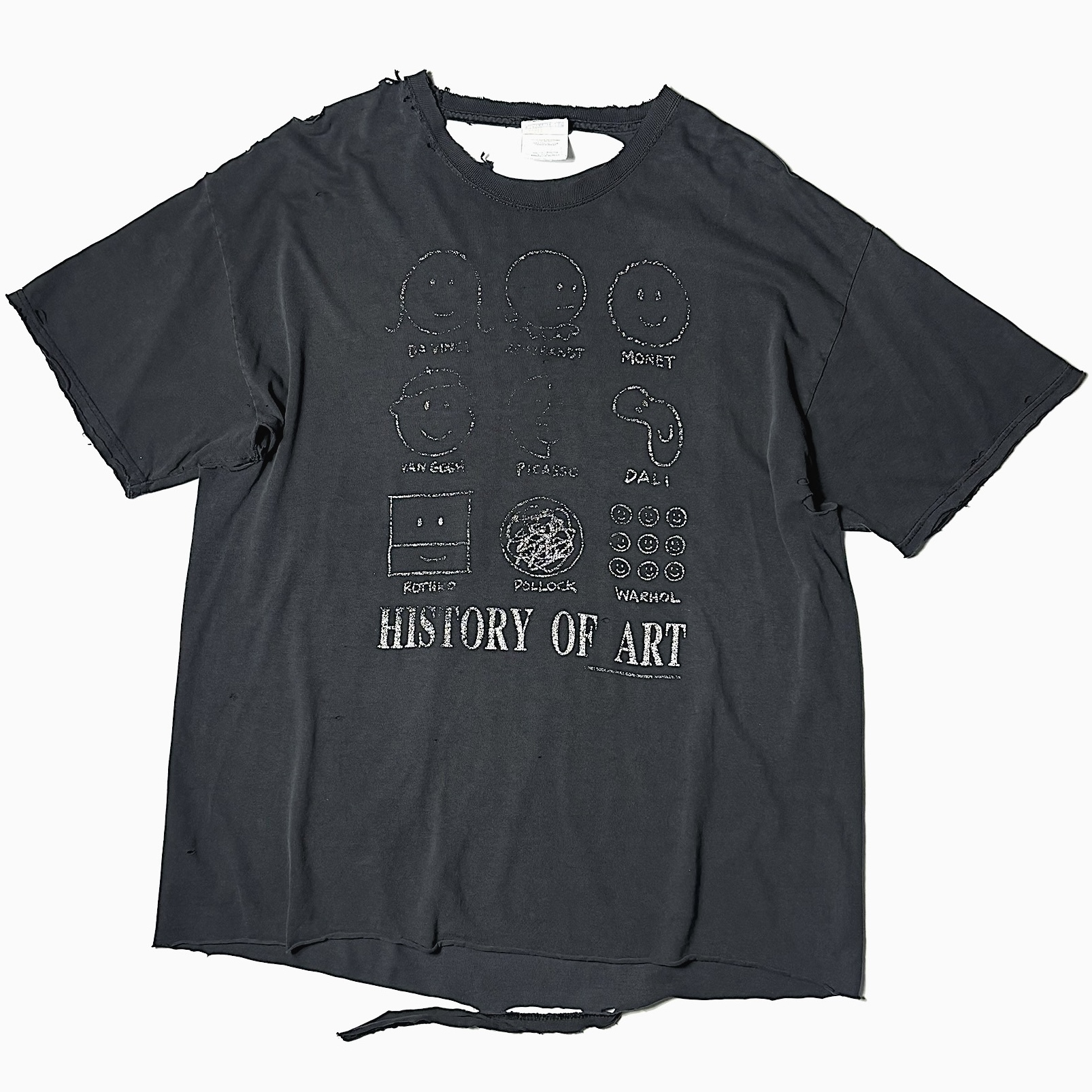 Vintage 90's【Hanes】"HISTORY OF ART" Grunge T-shirt