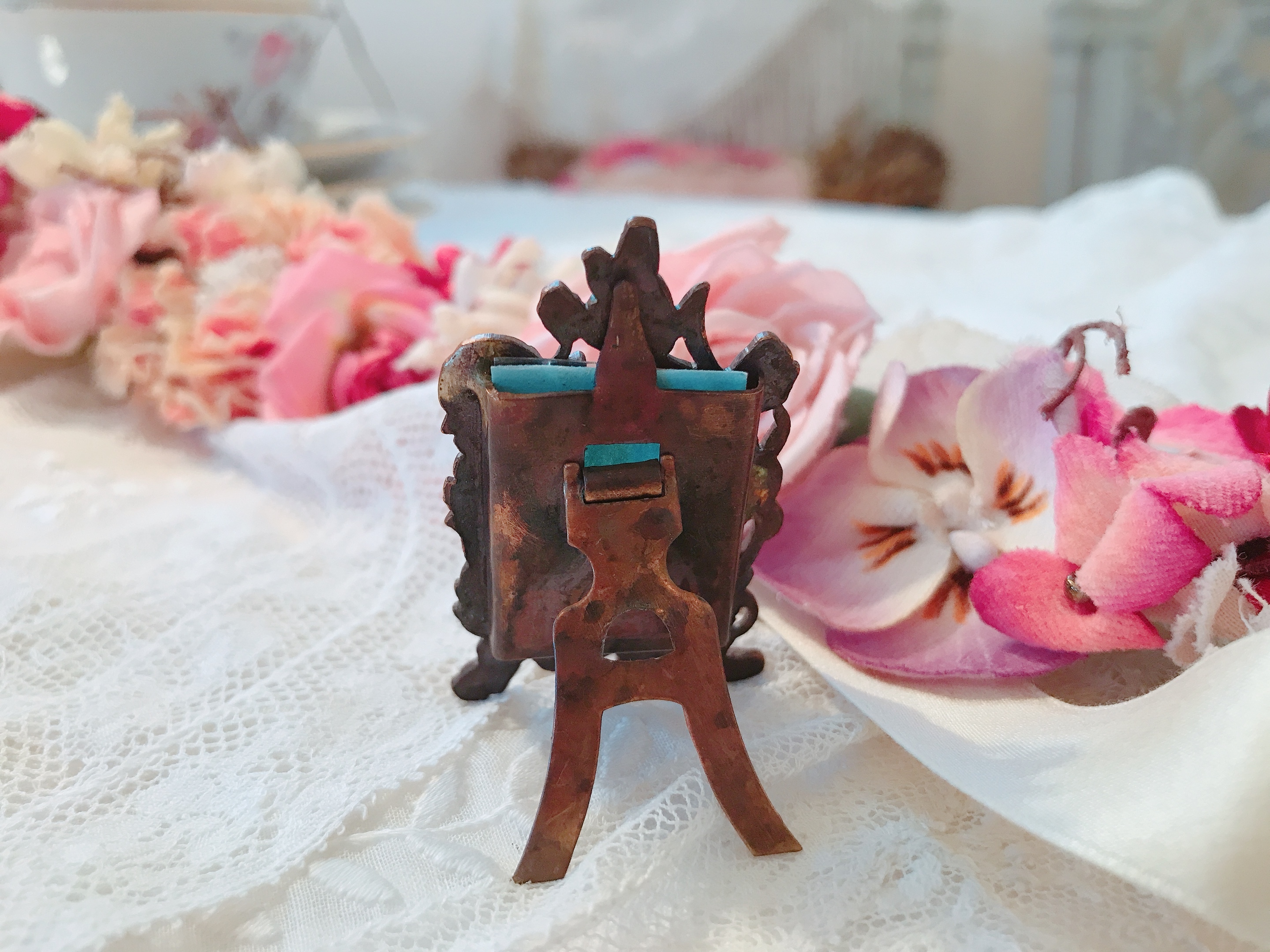 フランス とても小さな花飾りのフォトフレーム 在庫1 株式会社antiquerose 山岡