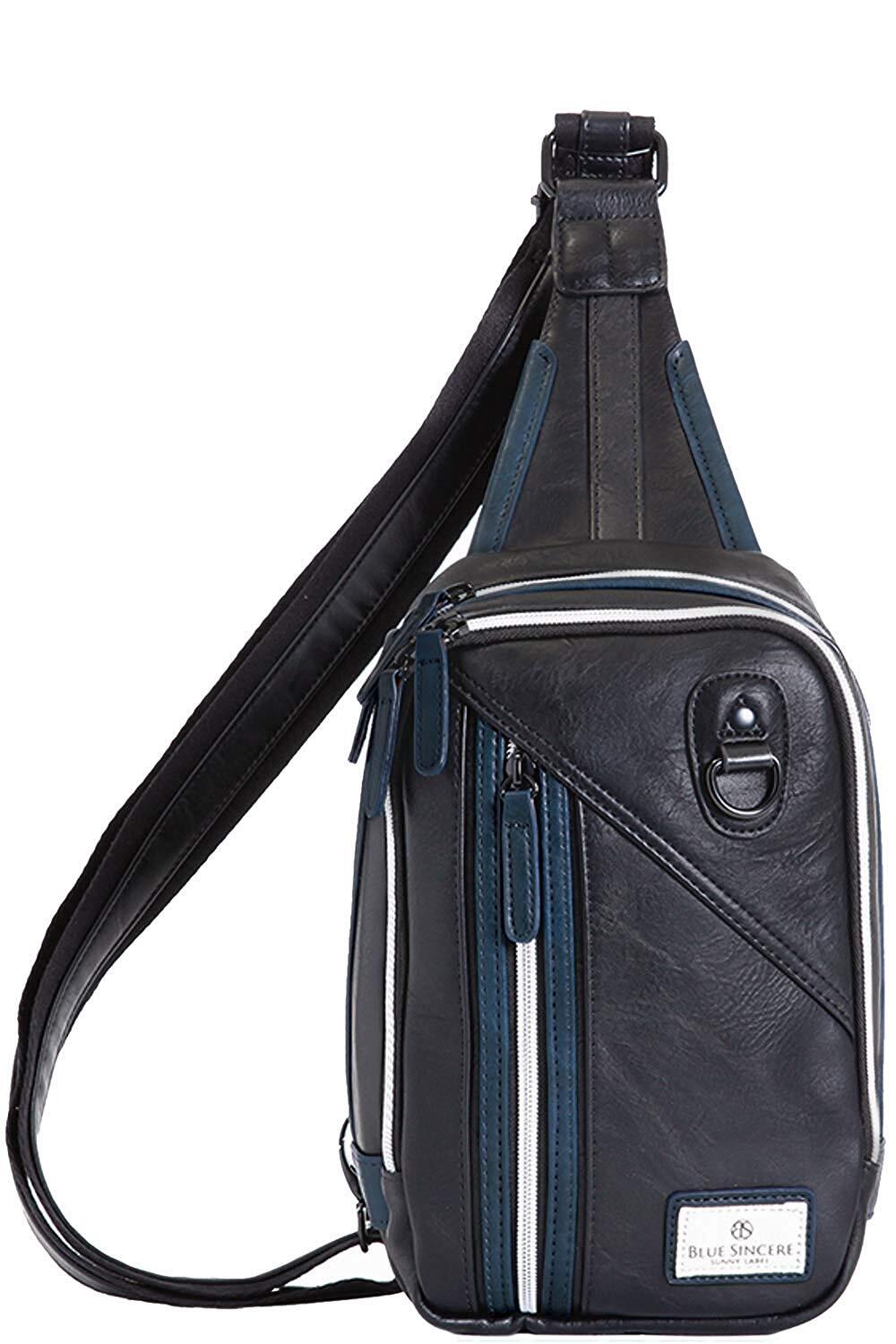 Blue Sincere ボディバッグ メンズ 斜めがけ 大容量 撥水 レザー 6ポケット 1 Blue Sincere ブルーシンシア 便利なファッション小物専門店 Blue Sincere ボディバッグ メンズ 斜めがけ 大容量 撥水 レザー 6ポケット 1 Blue Sincere ブルーシンシア 便利なファッション小物専門店