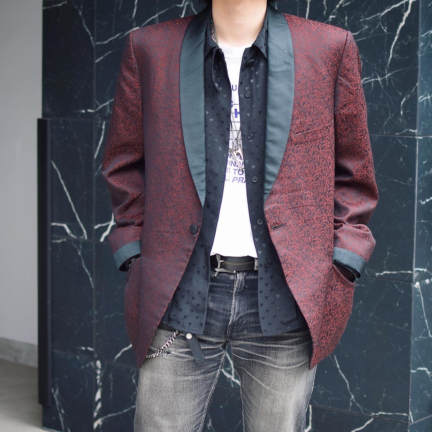 Vintage 60's【Lord West】Patterned Tailored Jacket の画像 3