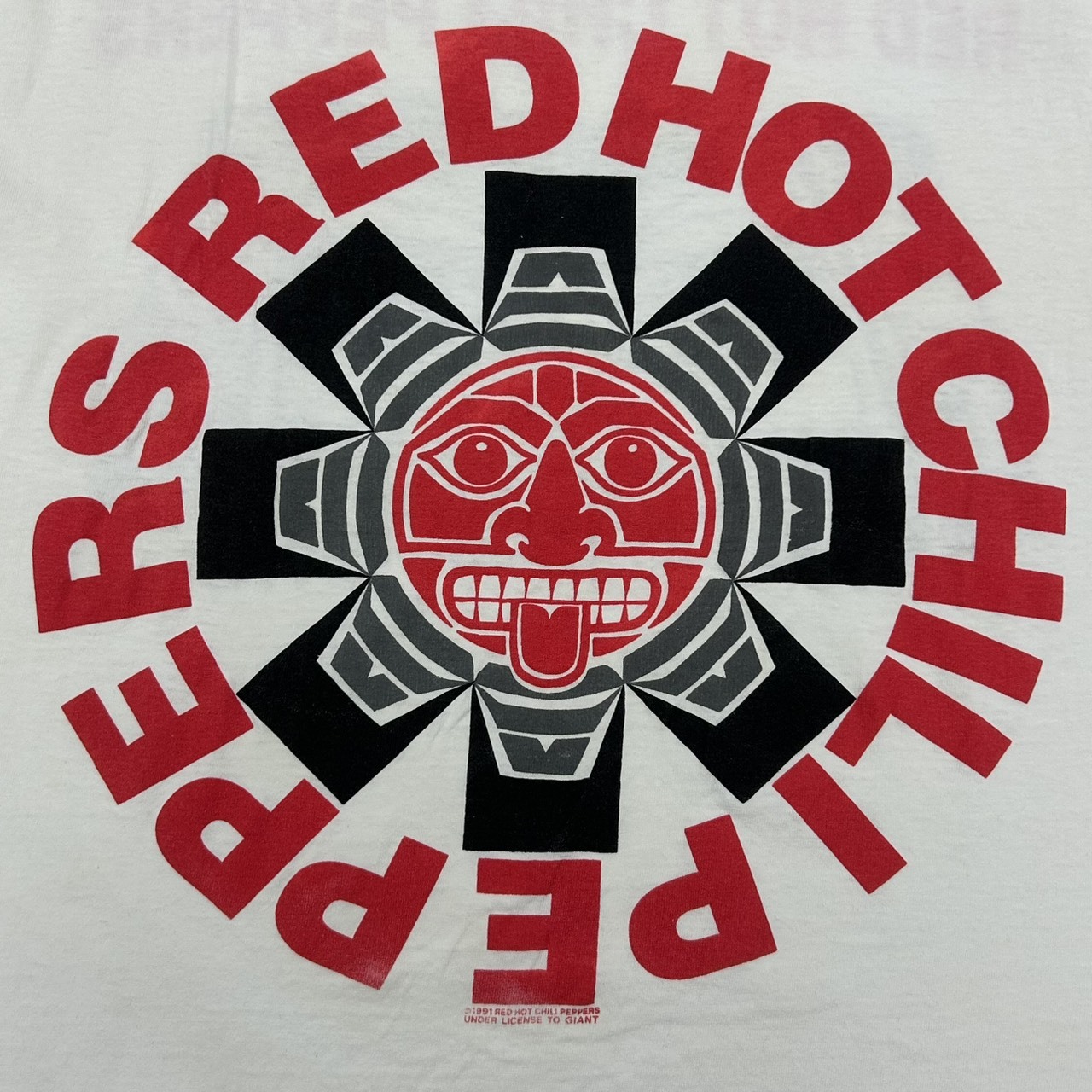 Red Hot Chili Peppers “Aztec” Vintage Band T-Shirt White GIANT XL の画像 5
