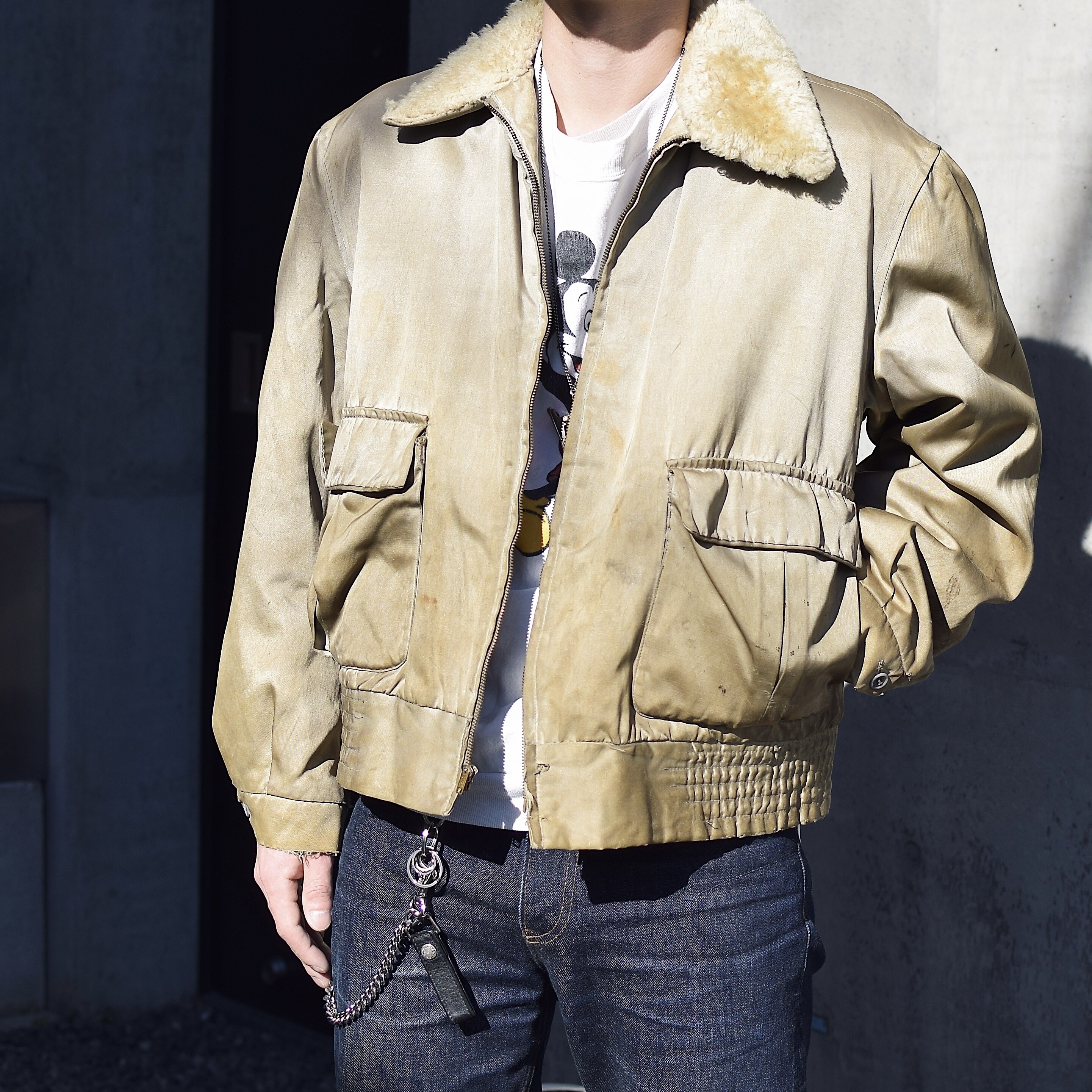 Vintage 50's【Puritan Manufacturing Co.】Grunge Satin Jacket の画像 3