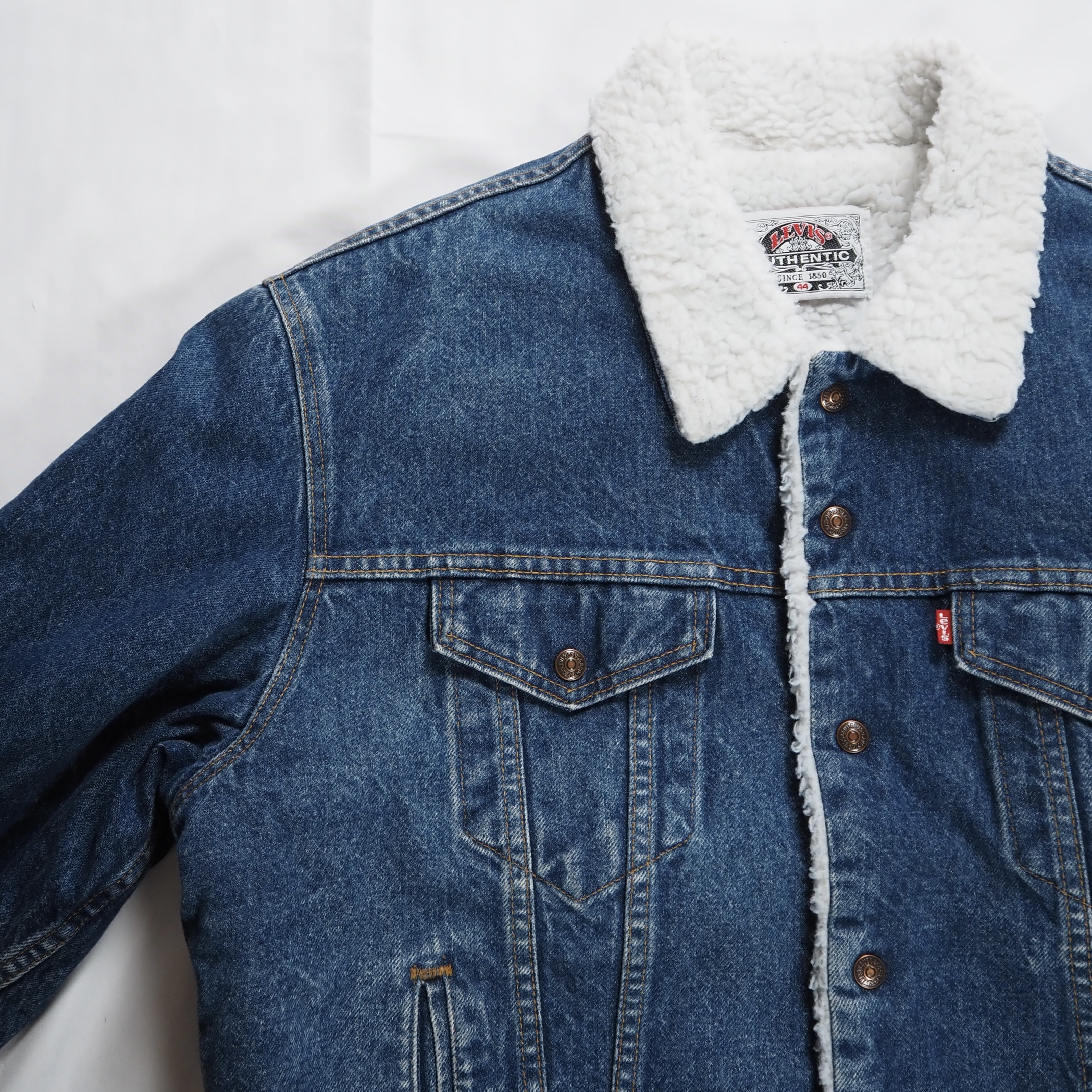 80’s Levi’s デニムボアジャケット サイズ44 の画像 4