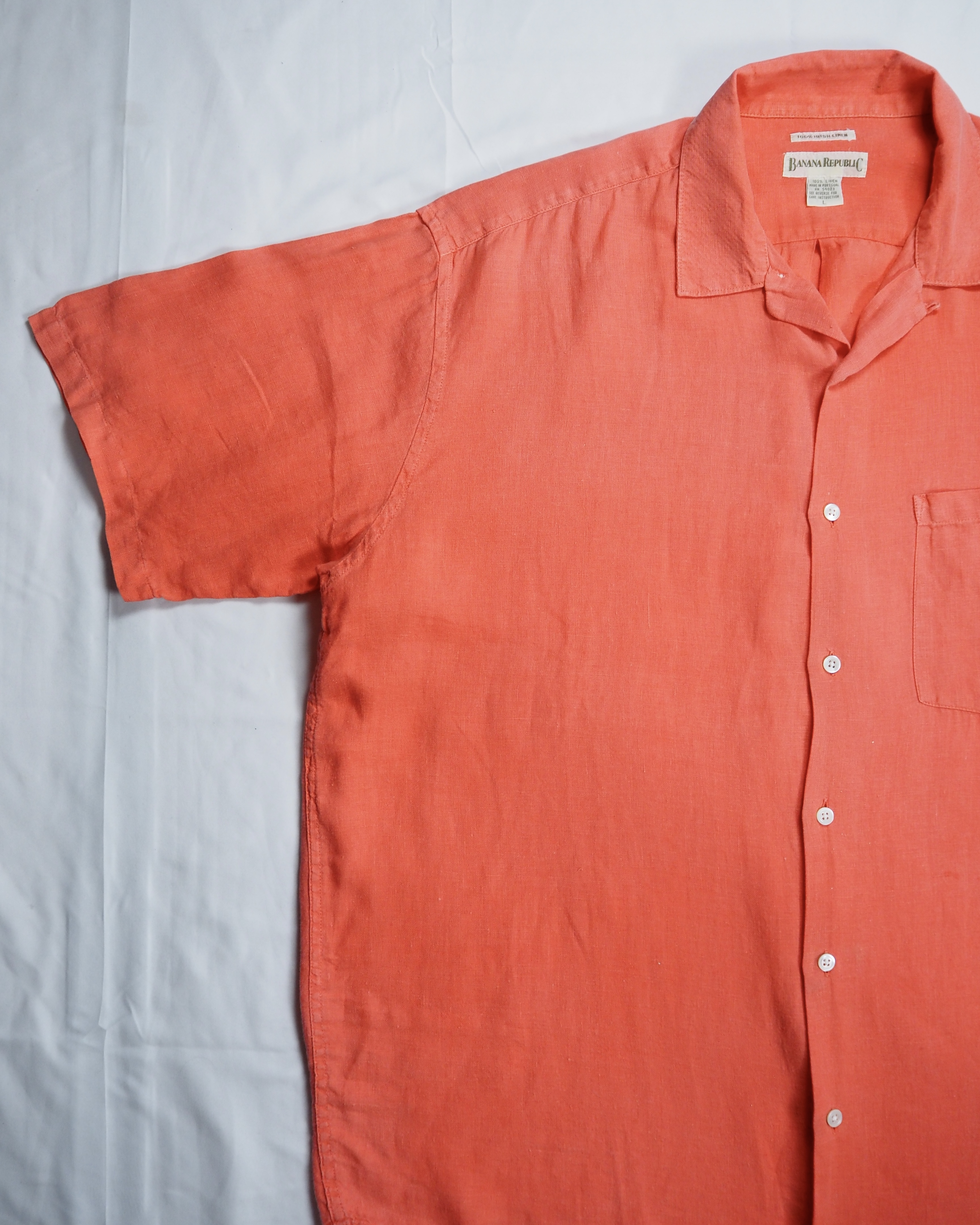 90’s Banana Republic シルクシャツ ピンク XL の画像 7