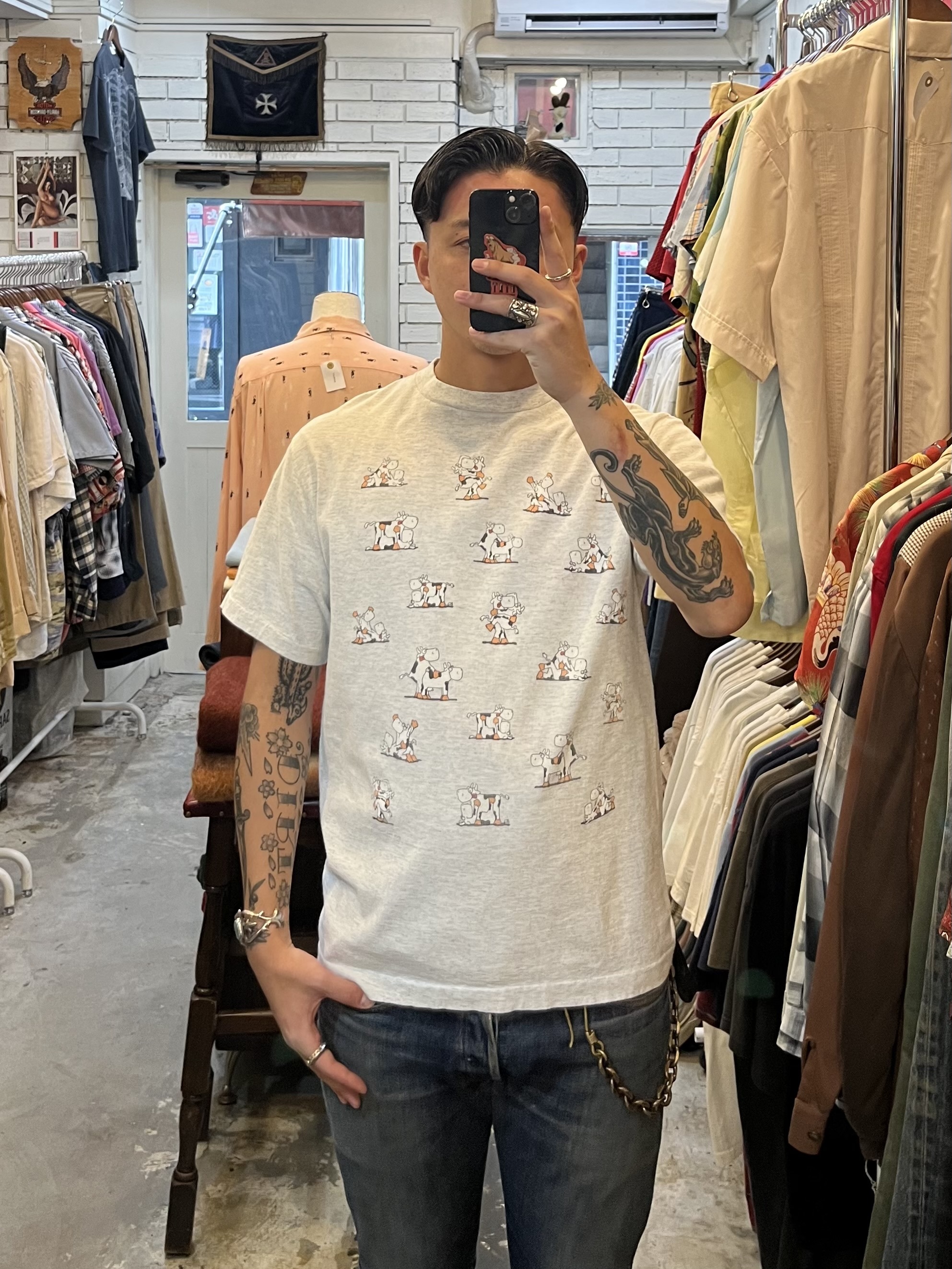 90’s SOF TEE 四十八手Tシャツ ホルスタイン Lサイズ の画像 3