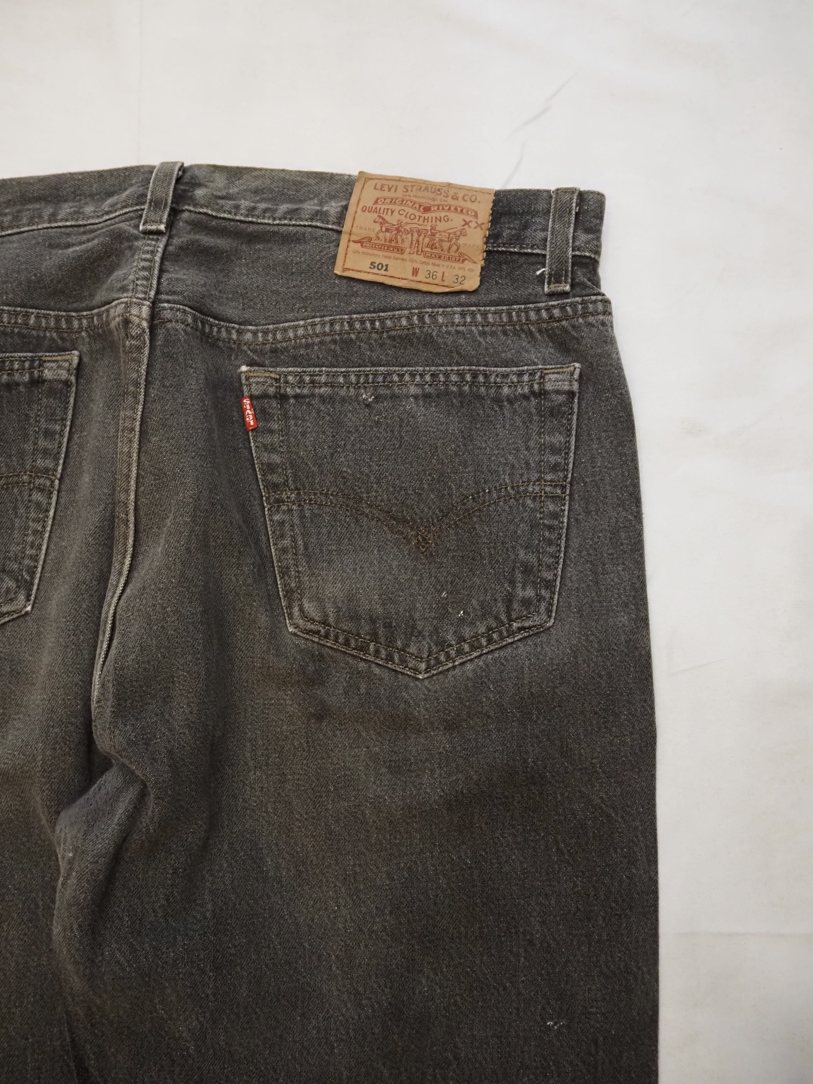 90’s Levi’s Black 501 “先染め" 36×32 の画像 17