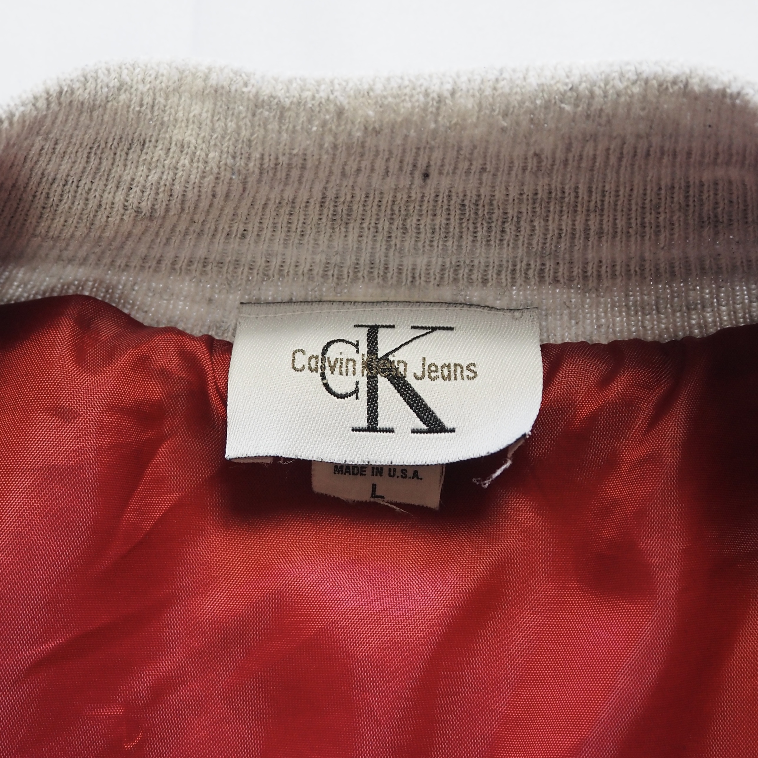 90’s OLD Calvin Klein スウェットスタジャン の画像 7