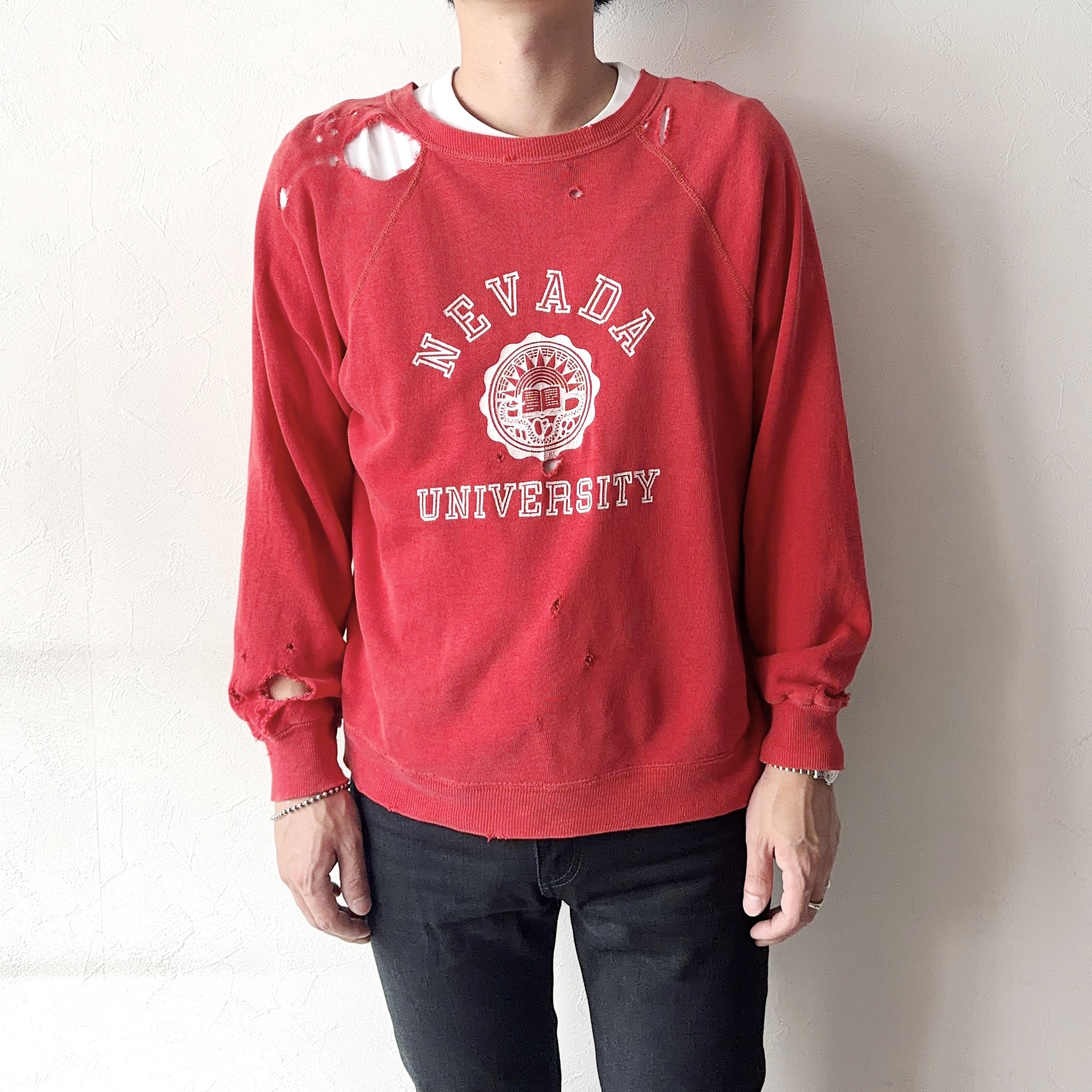 Vintage 80～90's "NEVADA UNIVERSITY" Grunge Sweat の画像 3