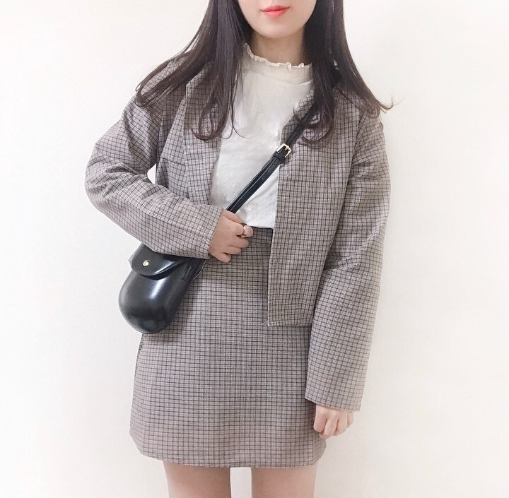 チェック柄セットアップ 30 19 10代から20代女子向けファッション