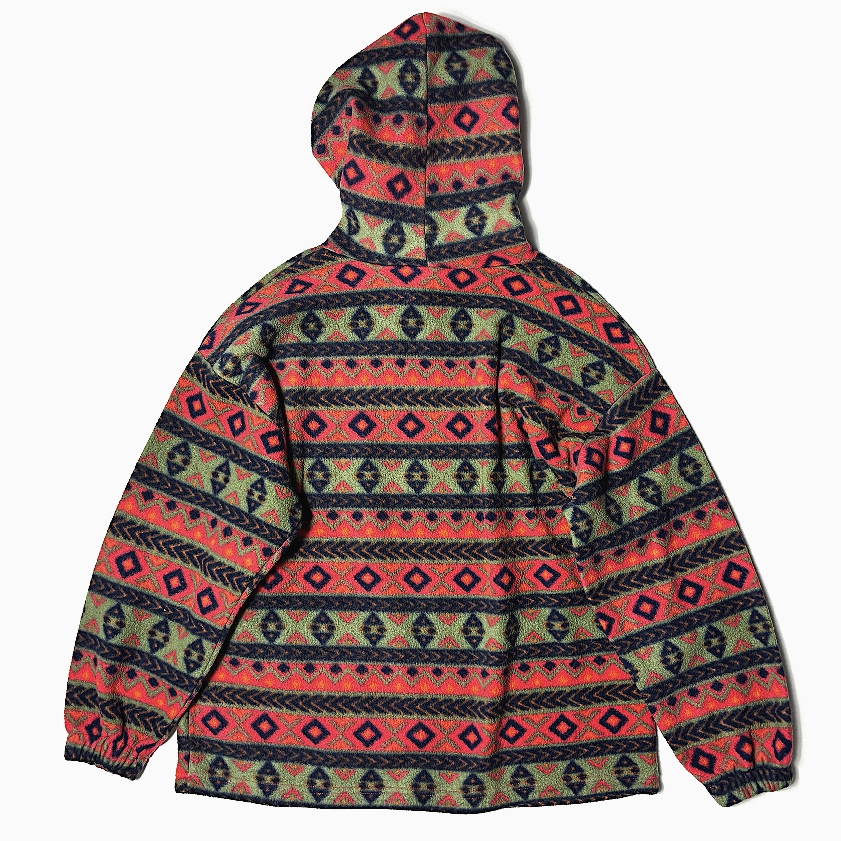 Vintage 90's【DENIM REPUBLIC】Patterned Fleece Hoodie の画像 2