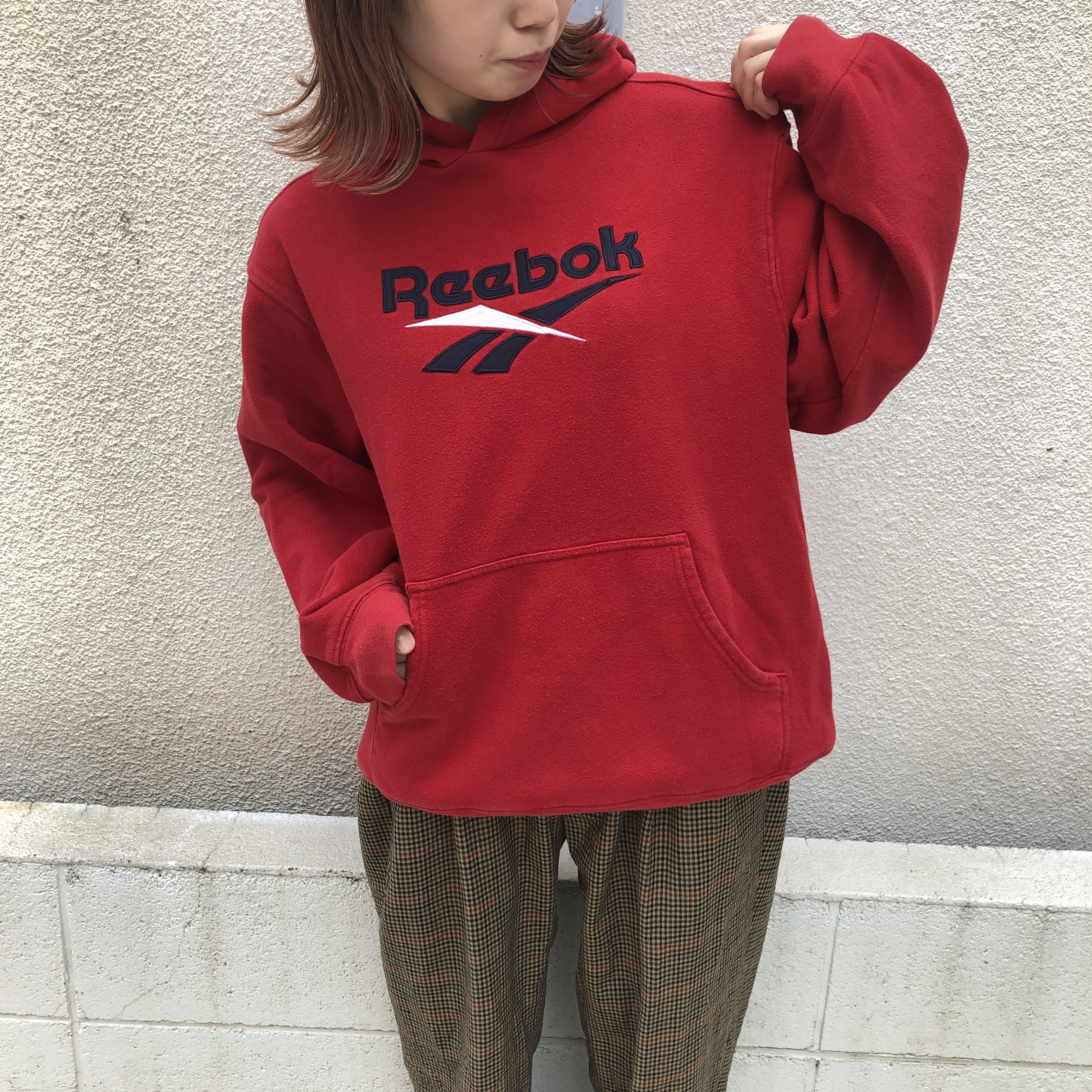 reebok red hoodie