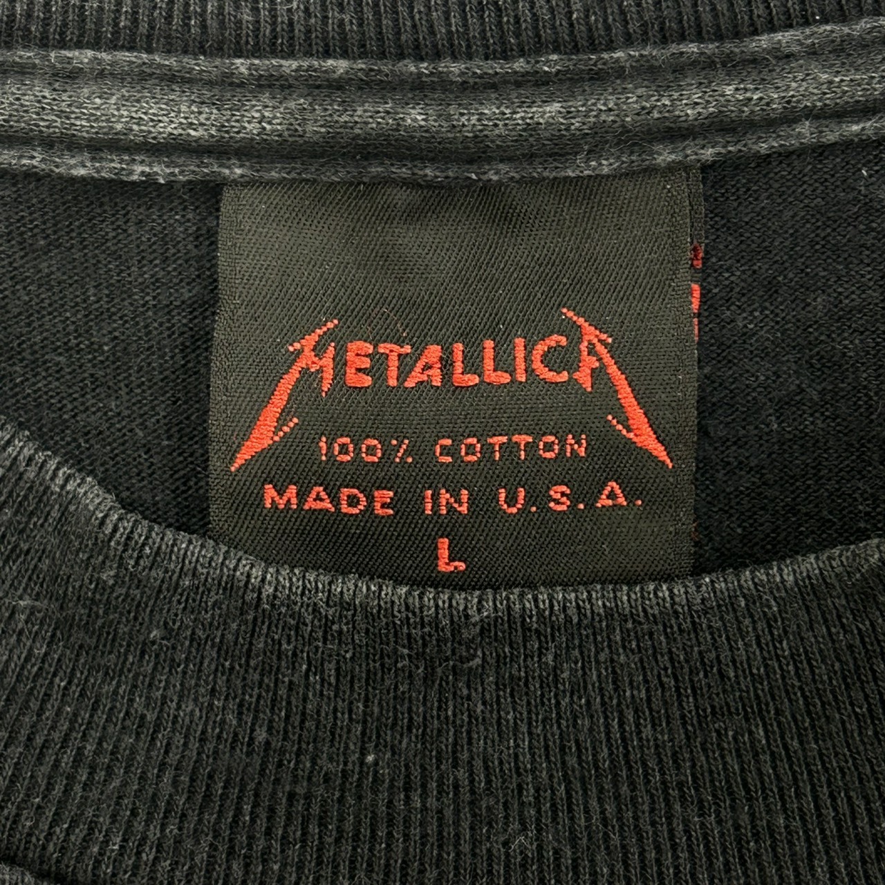 90s METALLICA “Enter Sandman” NEVER NEVER LAND Vintage Band T-Shirt Double Sided L の画像 3