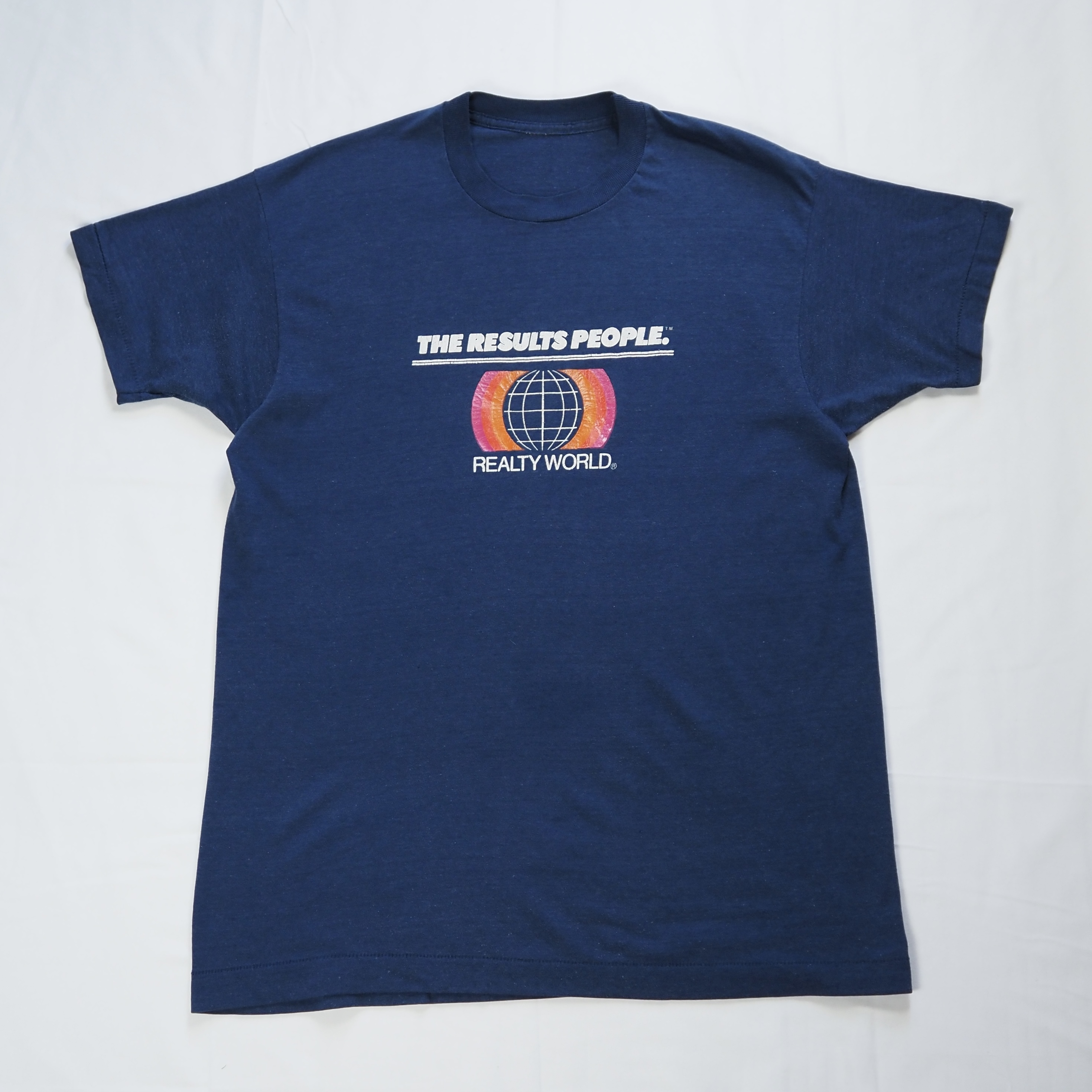 90’s プリントTシャツ ネイビー Mサイズ程度 シングルステッチ