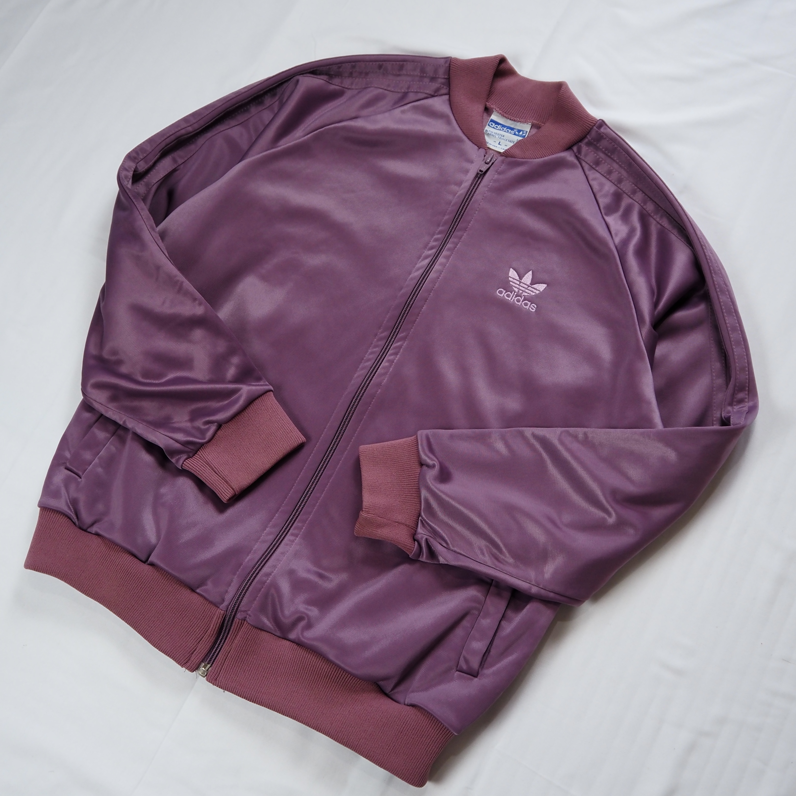 80’s Adidas トラックジャケット ピンク の画像 2