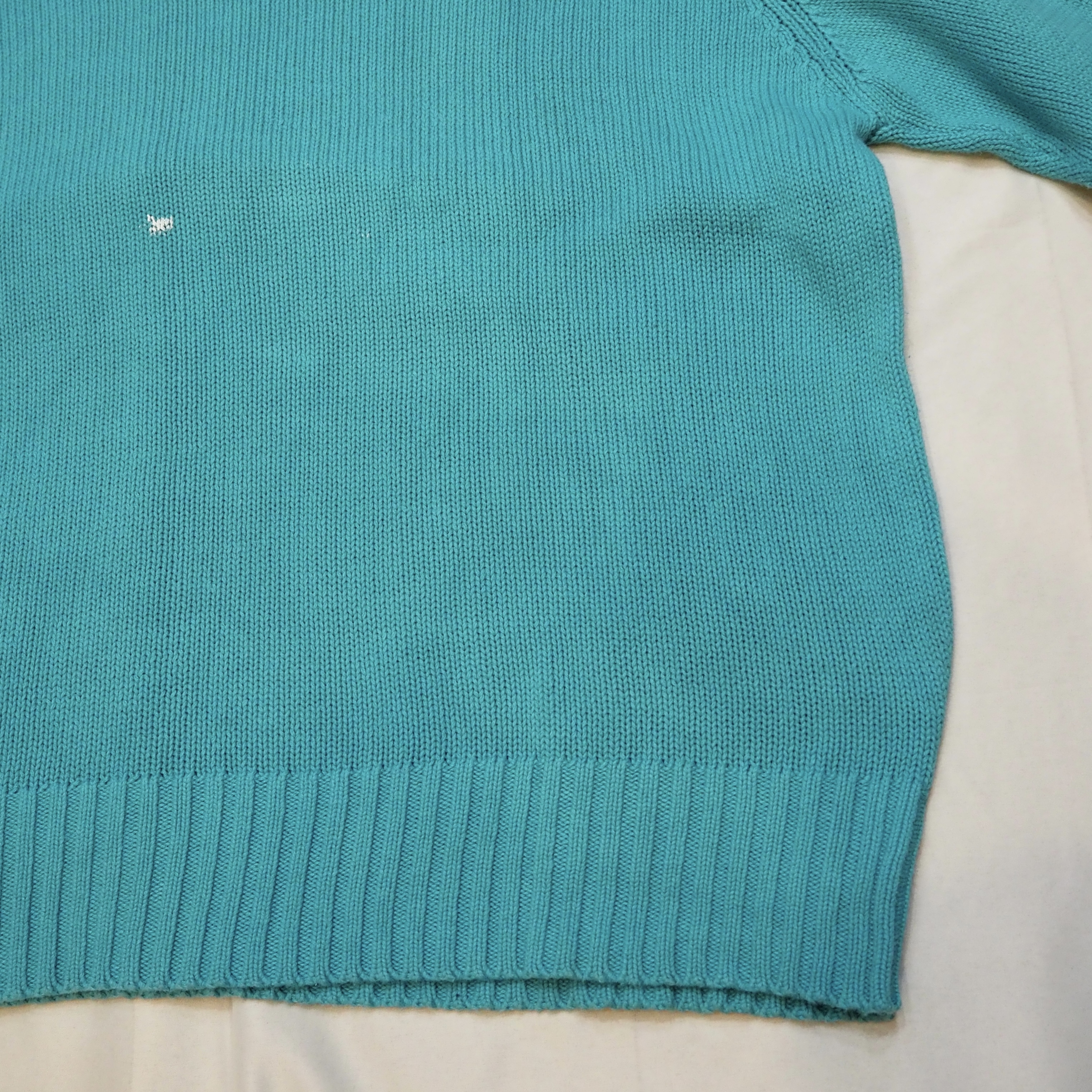 90’s Ralph Lauren コットンニット ティファニーブルー の画像 14