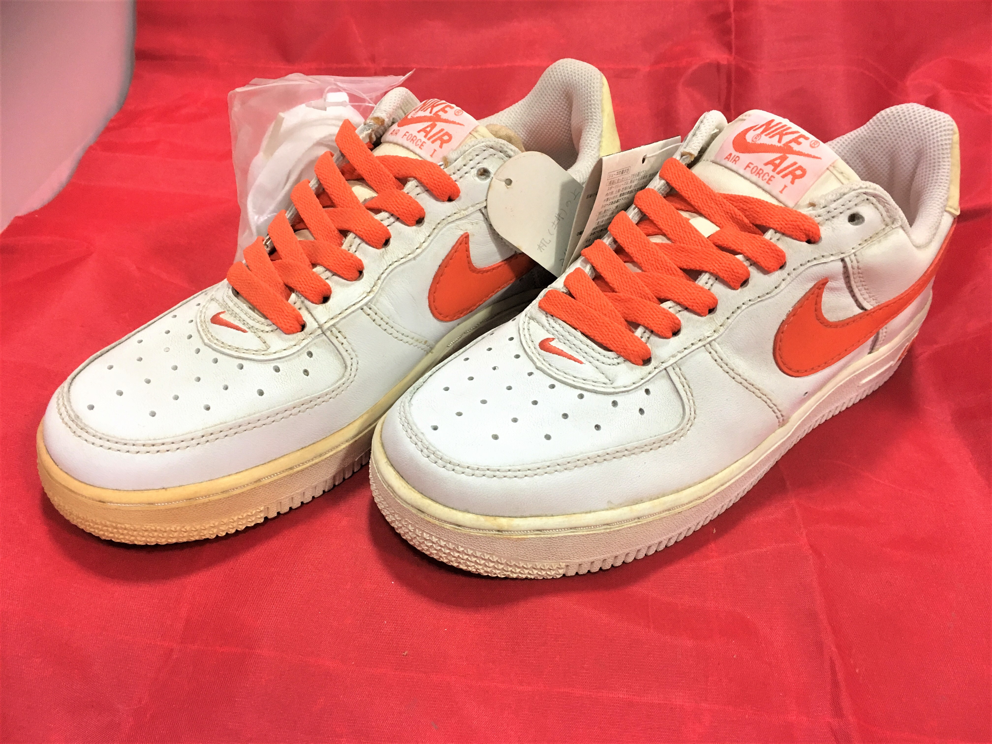 Nike ナイキ Air Force 1 エアーフォース 7 24cm 白 オレンジ Freestars