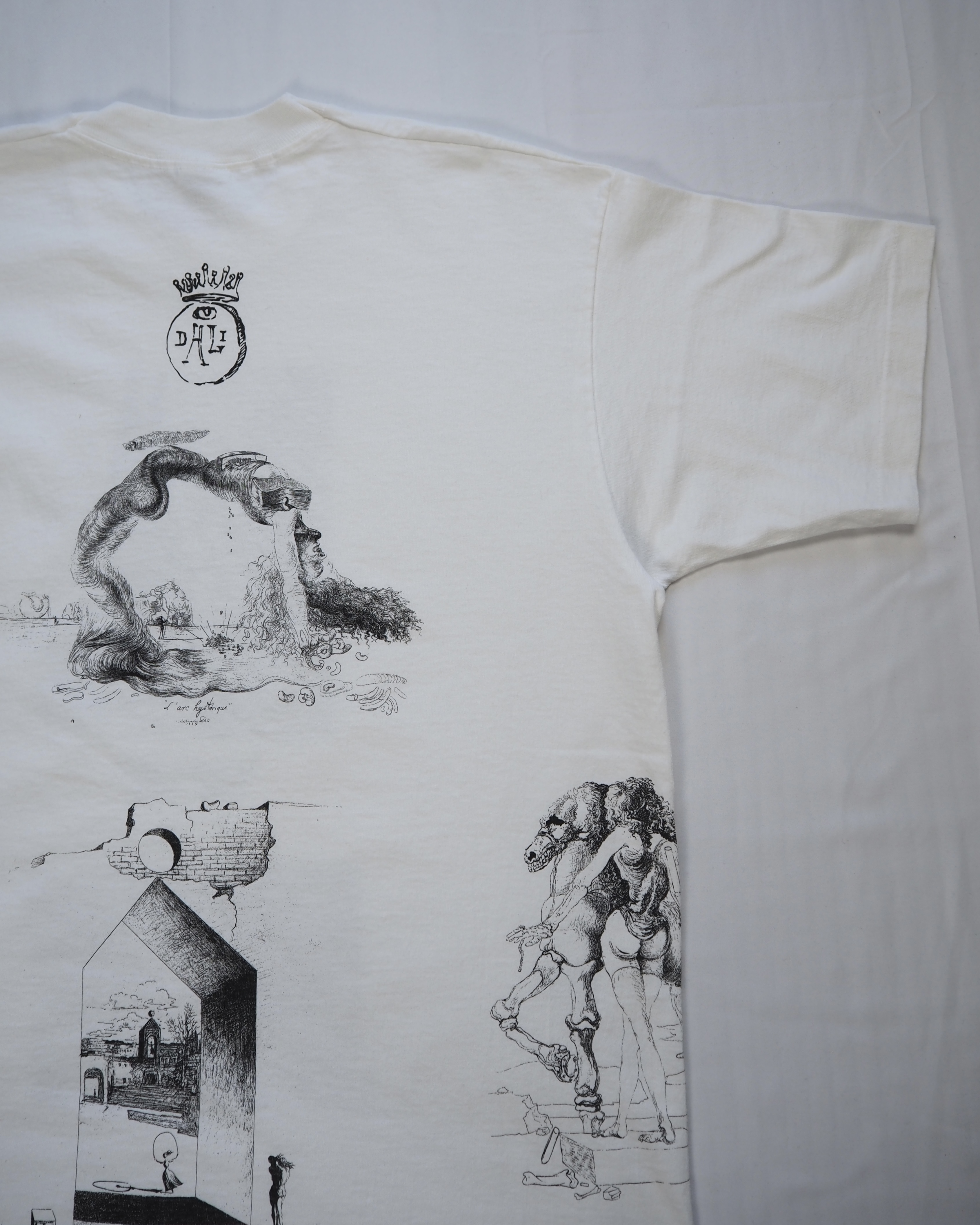 90's Fruits of the loom アートTシャツ ダリ 総柄プリント XL の画像 15