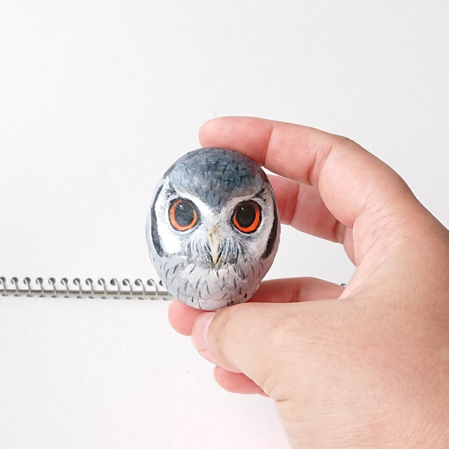 フクロウだるま アフリカオオコノハズク たぬき倶楽部