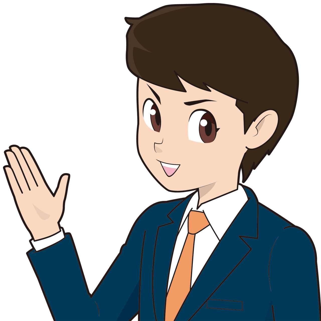 説明する若い男性ビジネスマン Sozaido 説明する若い男性ビジネスマン Sozaido