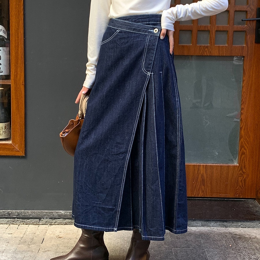 Denim Pleats Skirt デニムプリーツスカート A 6 Konotoki Denim Pleats Skirt デニムプリーツスカート A 6 Konotoki