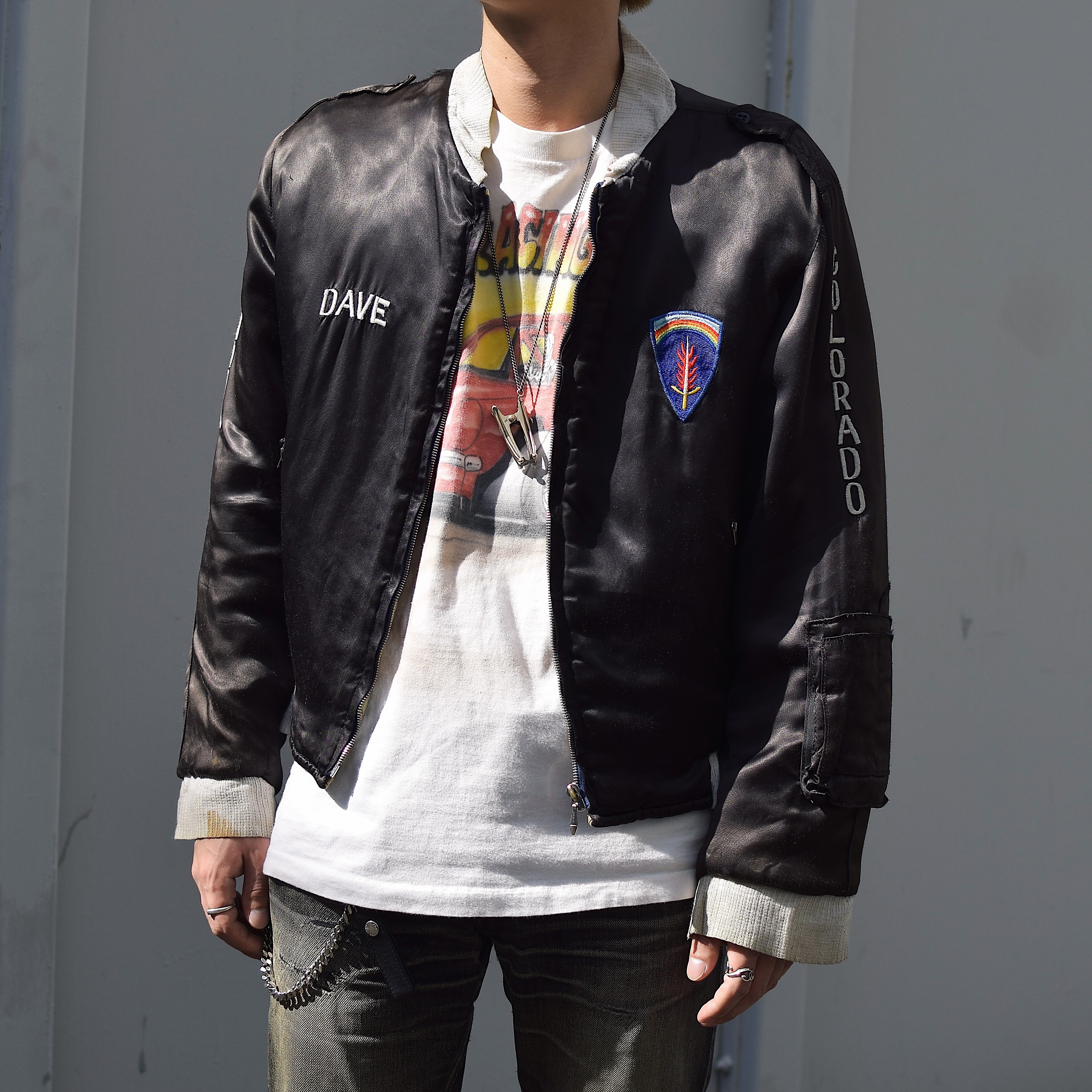 Vintage 50〜60's "CO"C" 94th ENG BN CONST." Souvenir Jacket の画像 3