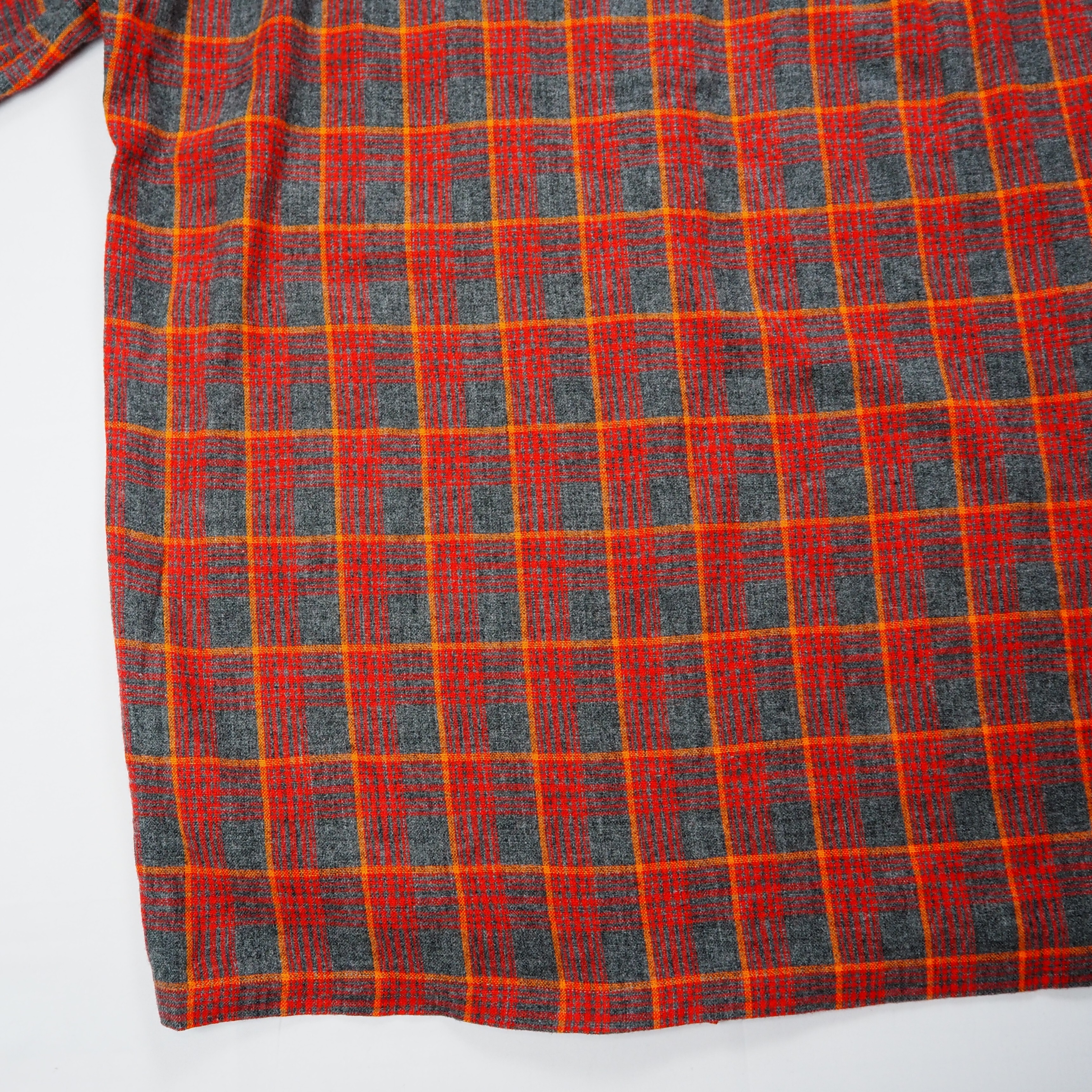 【9/23 20:00入荷】50's ウールシャツ レッド×グレー の画像 14