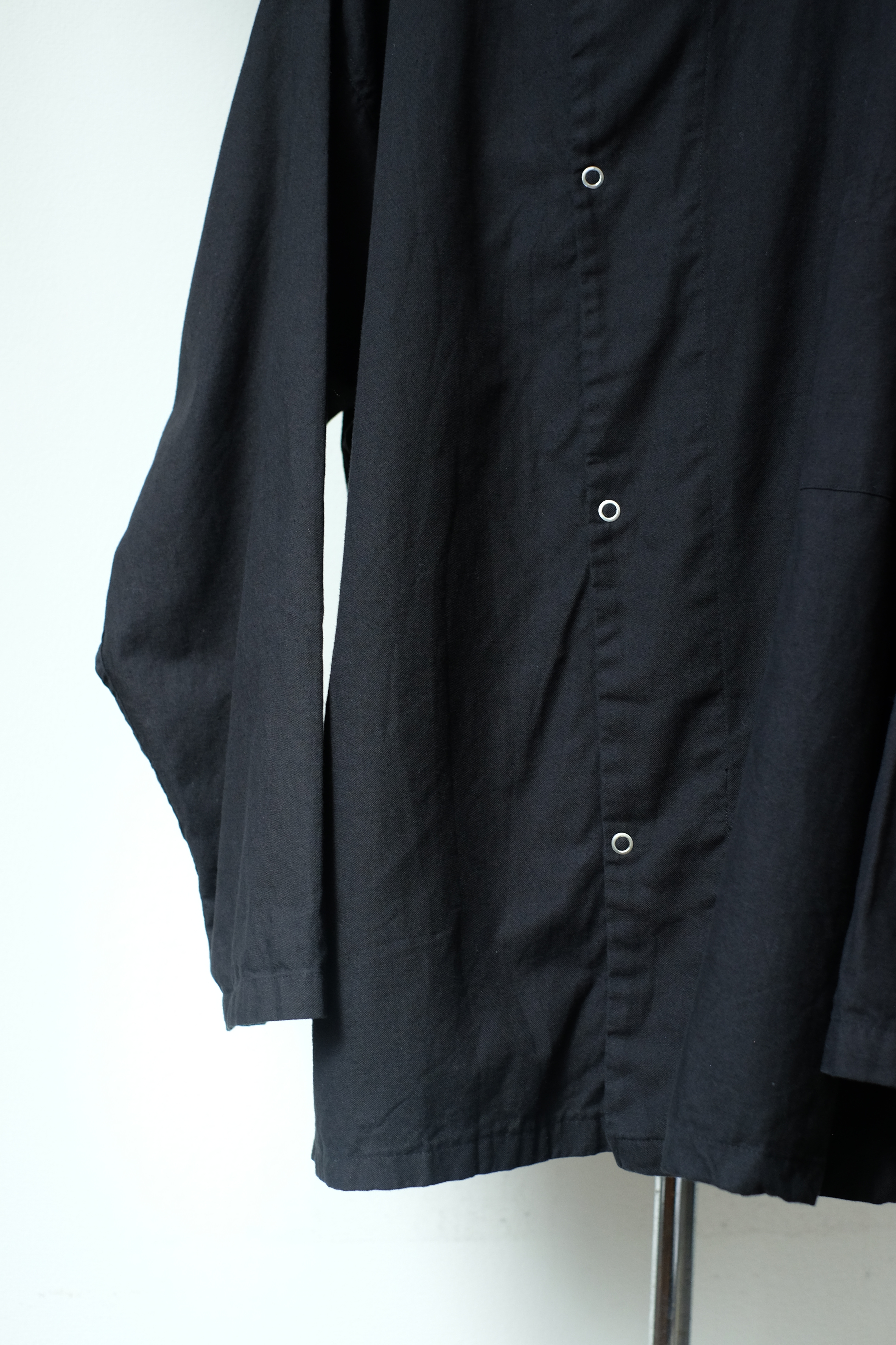50s US army no collar pajama shirt “黒染め” の画像 8