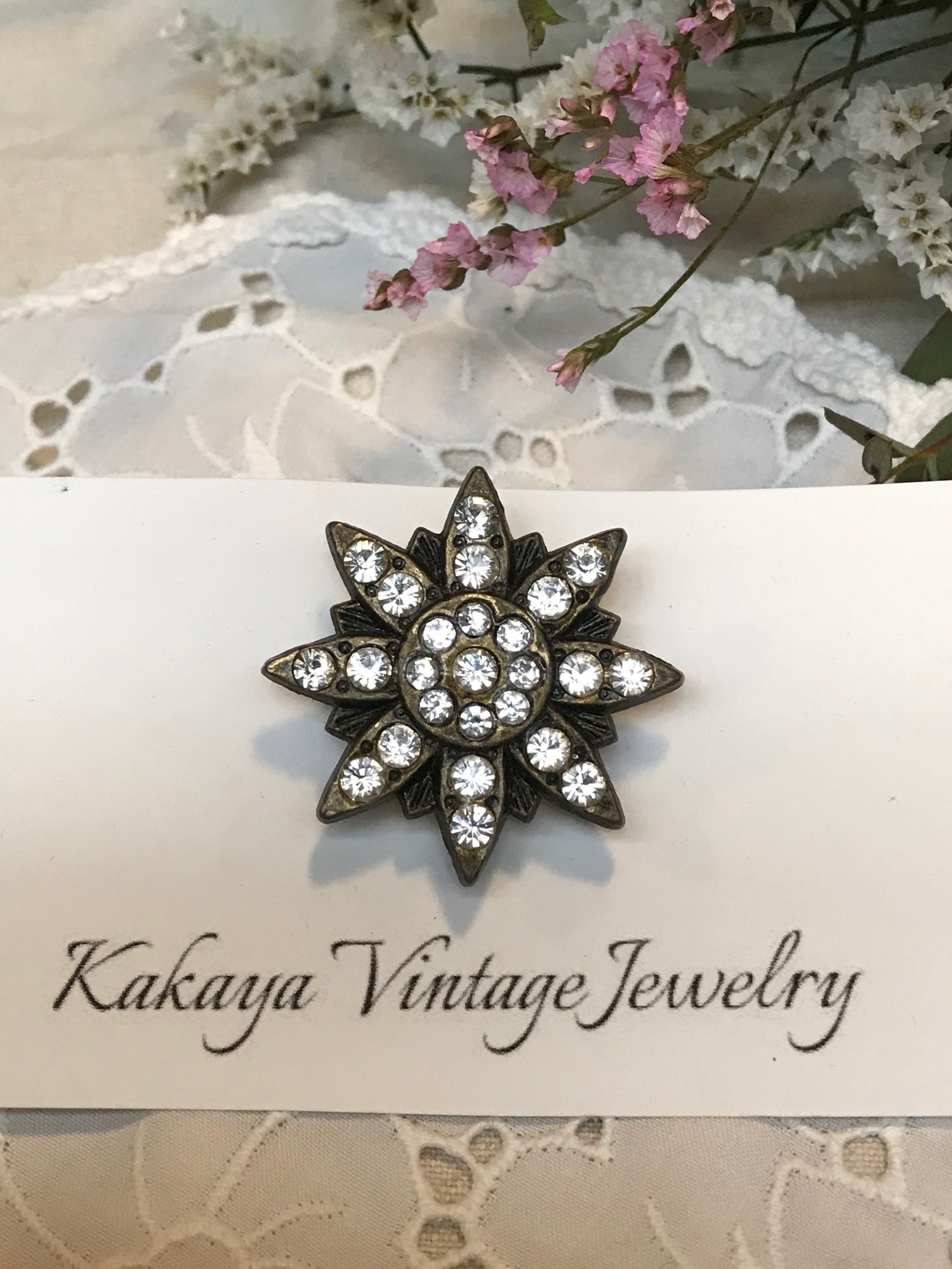 1950年代 イギリス ビンテージ ジュエリー ブローチc Kakaya