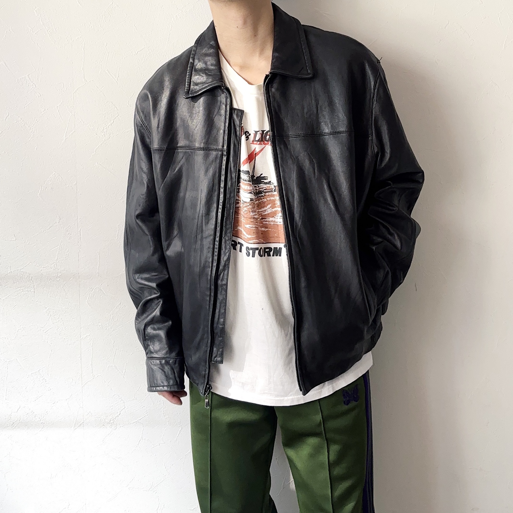 Vintage 80～90's【JHANE BARNES】Leather Jacket の画像 3