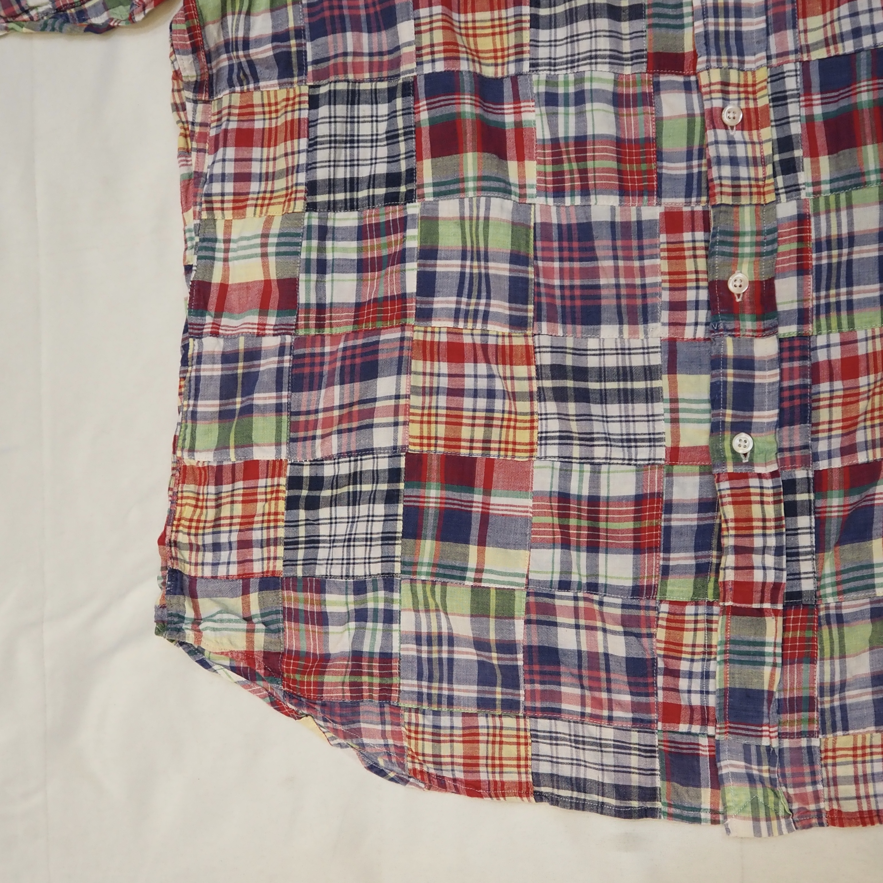 90’s Ralph Lauren パッチワークシャツ Size XL の画像 4