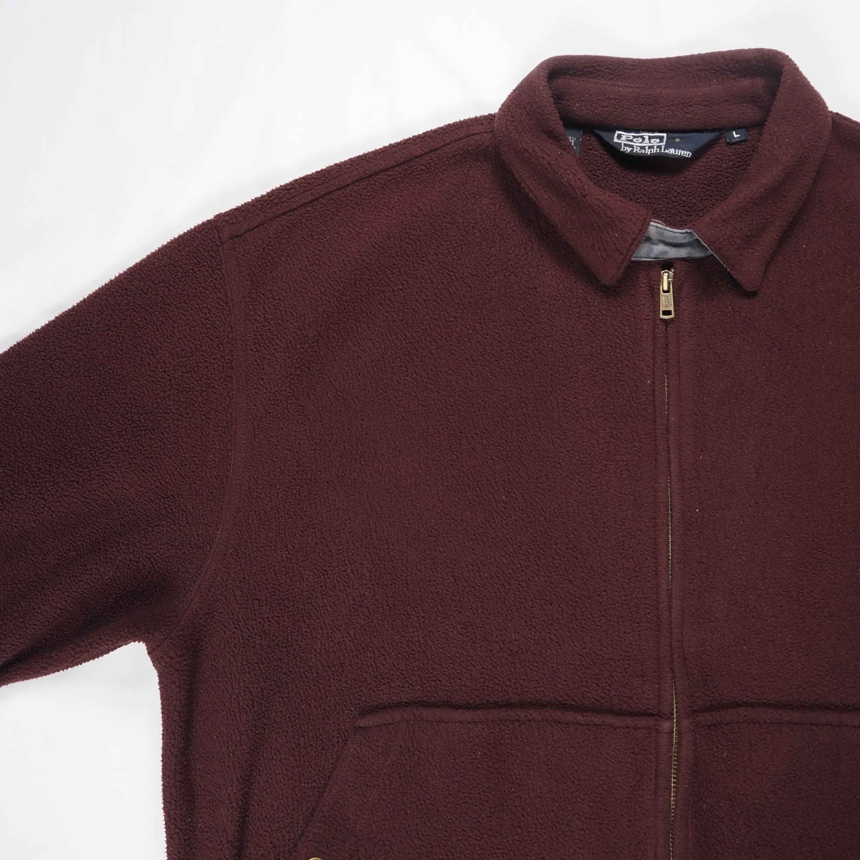 90’s Ralph Lauren フリーススイングトップ ワインレッド の画像 6
