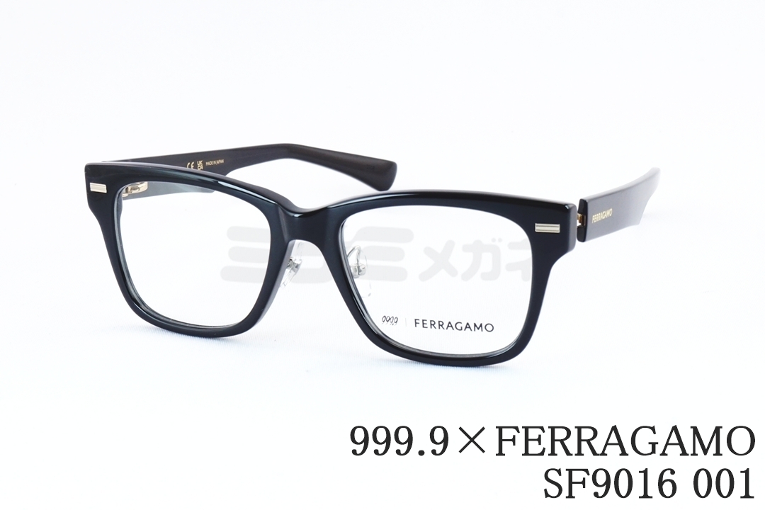 999.9×Ferragamo クリア メガネ SF9016 057 コラボモデル アジアン