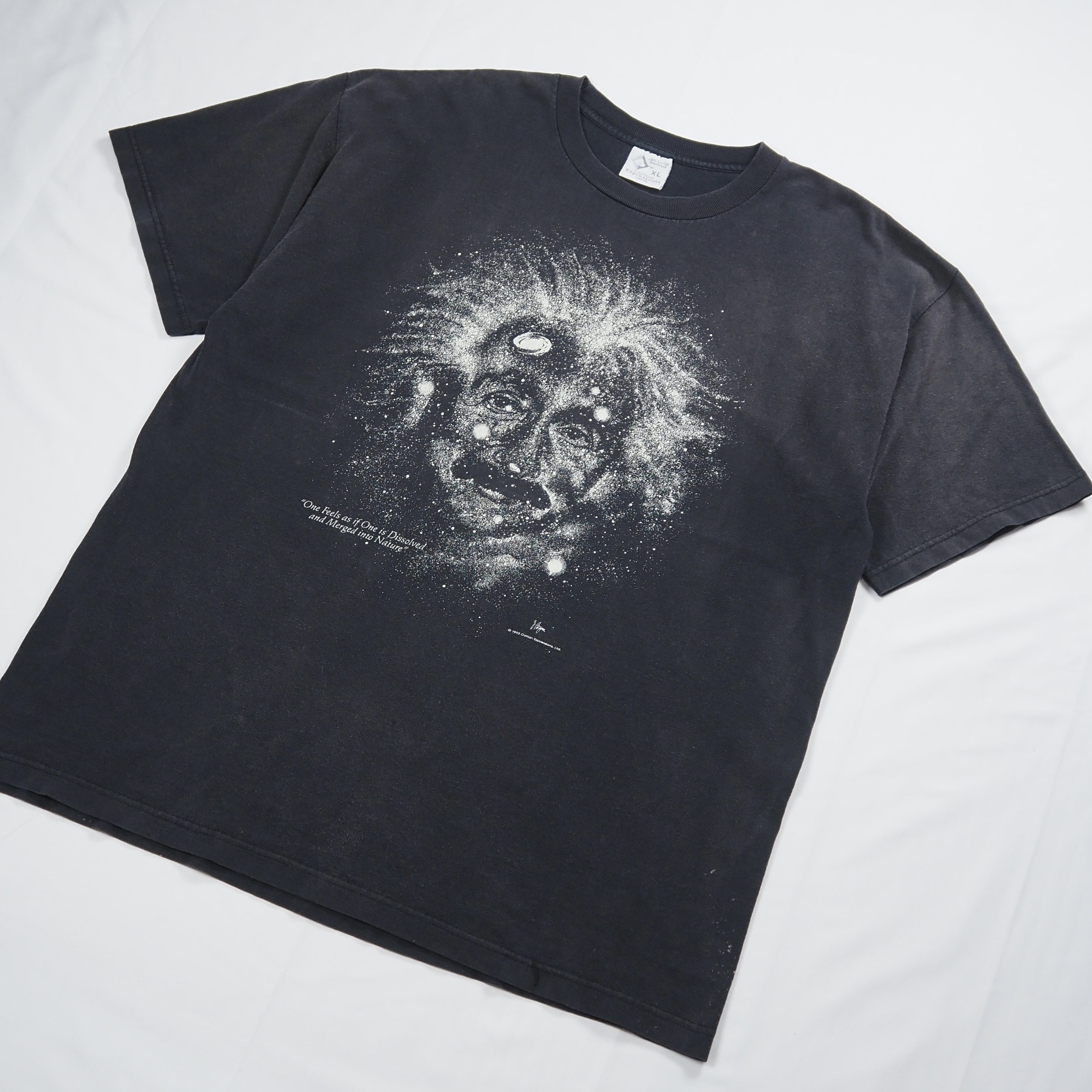 90’s アインシュタイン Tシャツ XL ブラックフェード の画像 4