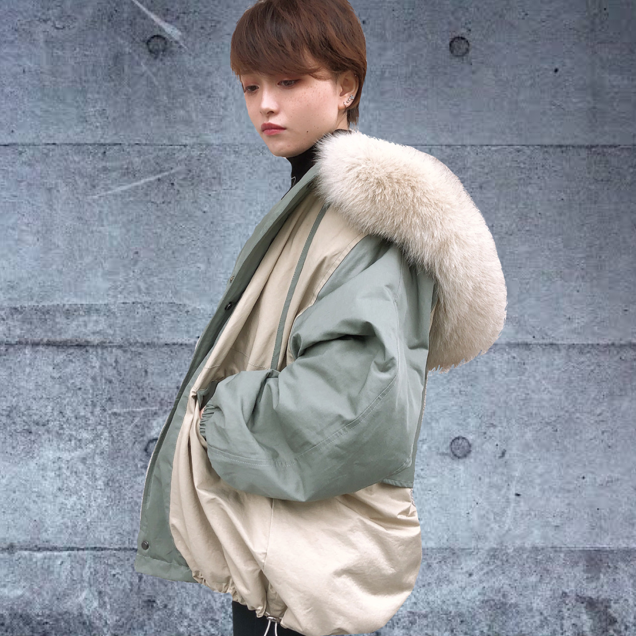 ラクーンファー モッズコート Slovnenya スロヴネンヤ