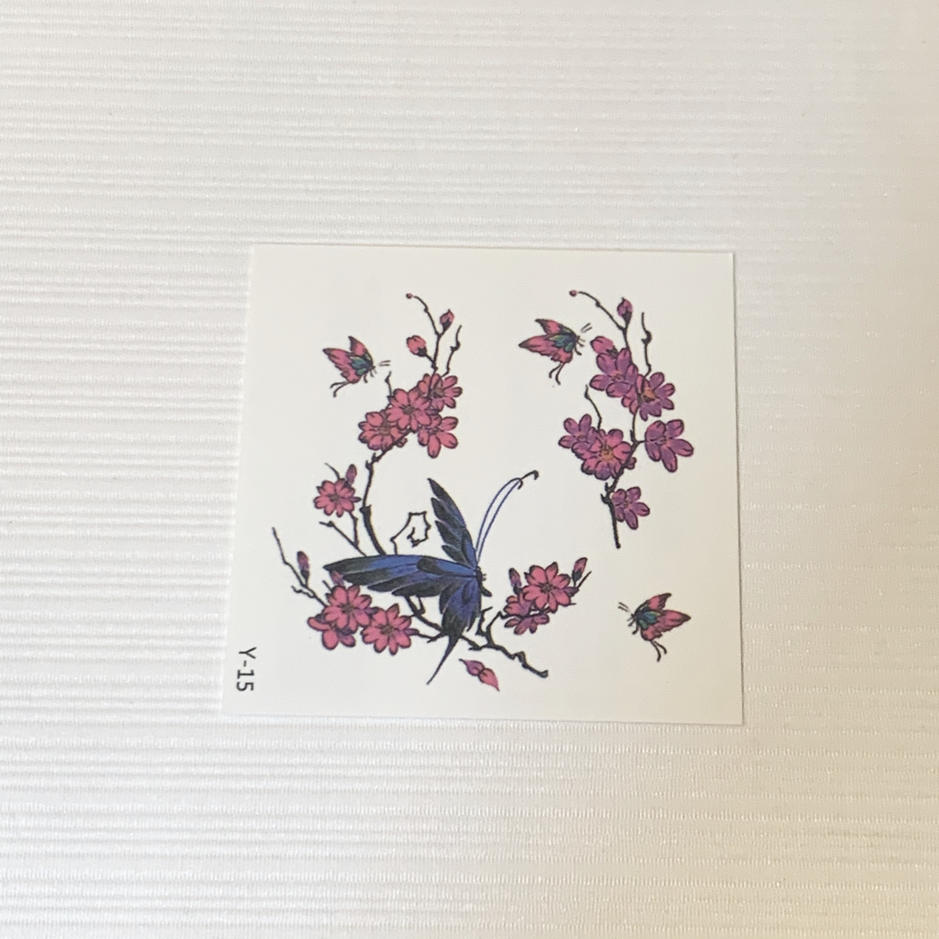 蝶 ワンポイント カラー ミニタトゥーシール パンク ロック系 新品 Pu N 蝶 ワンポイント カラー ミニタトゥーシール パンク ロック系 新品 Pu N