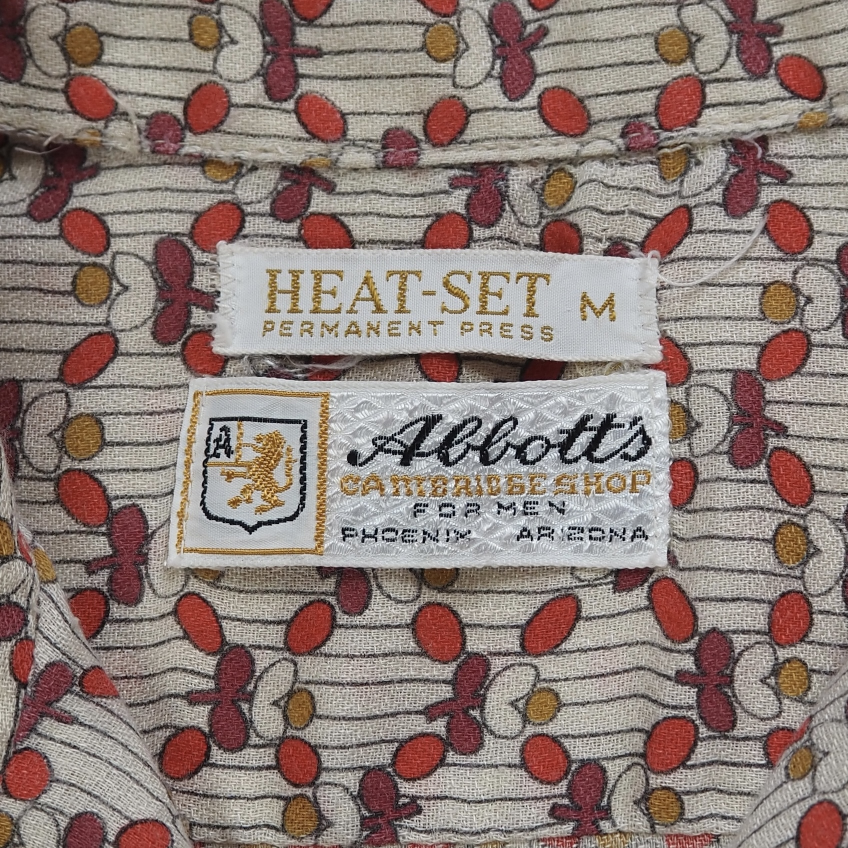 70’s コットン 半袖シャツ 総柄 の画像 5