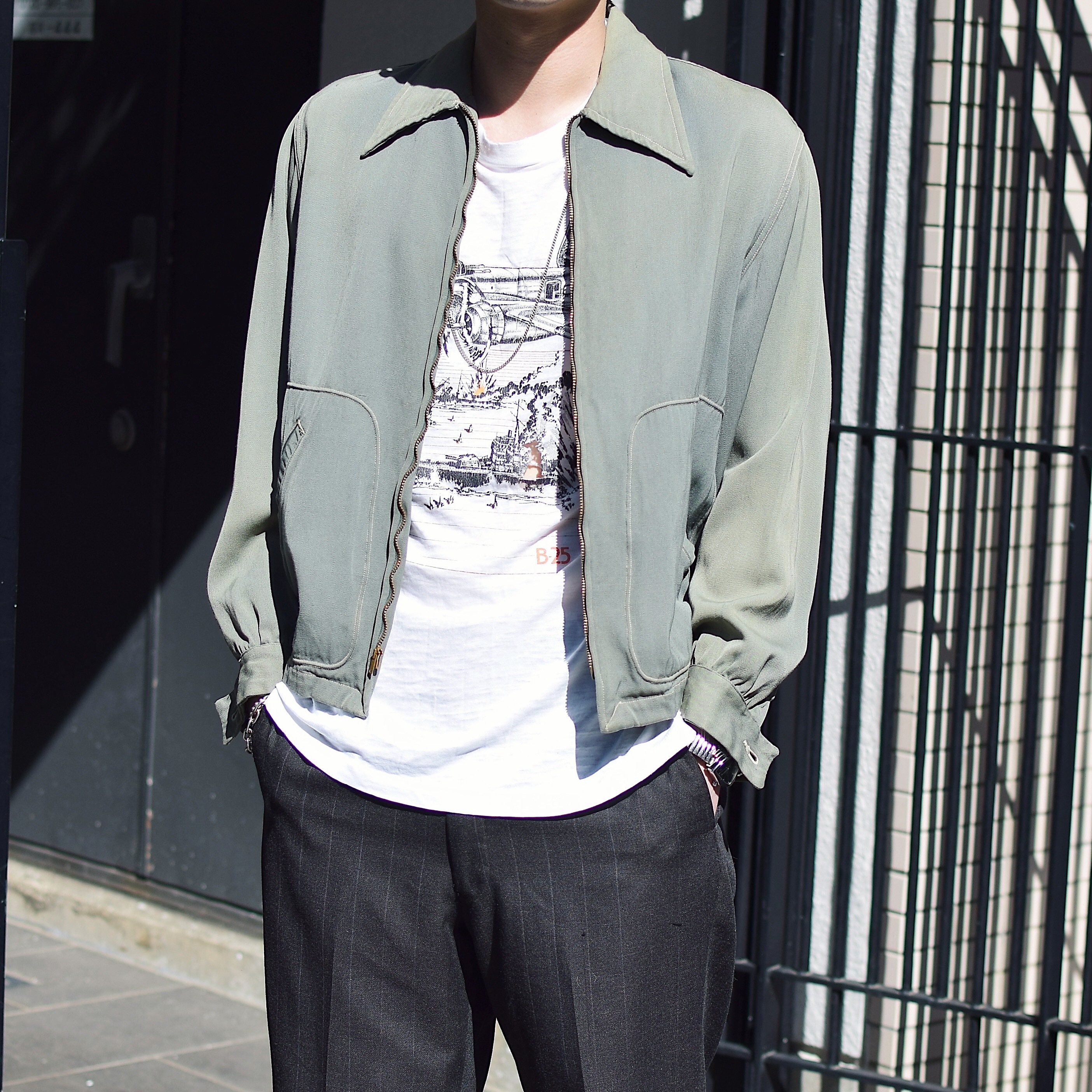 Vintage 50's Rayon Gabardine Jacket の画像 3