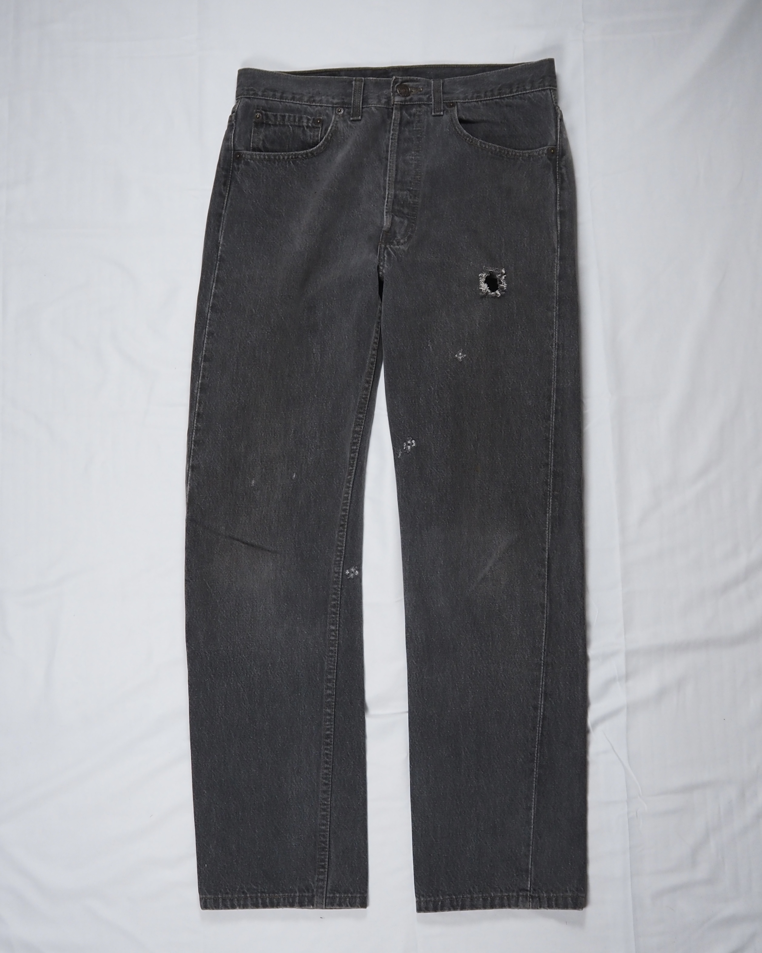 90’s Levi’s 501 先染めブラックデニム 31×30 の画像 2