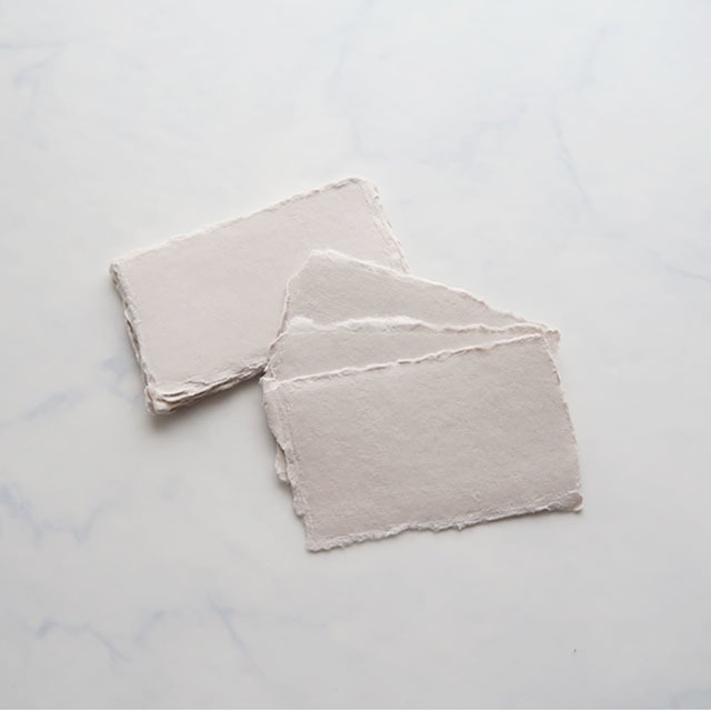 place cards white sand 5枚入り ハンドメイドペーパー カード 6 10 5