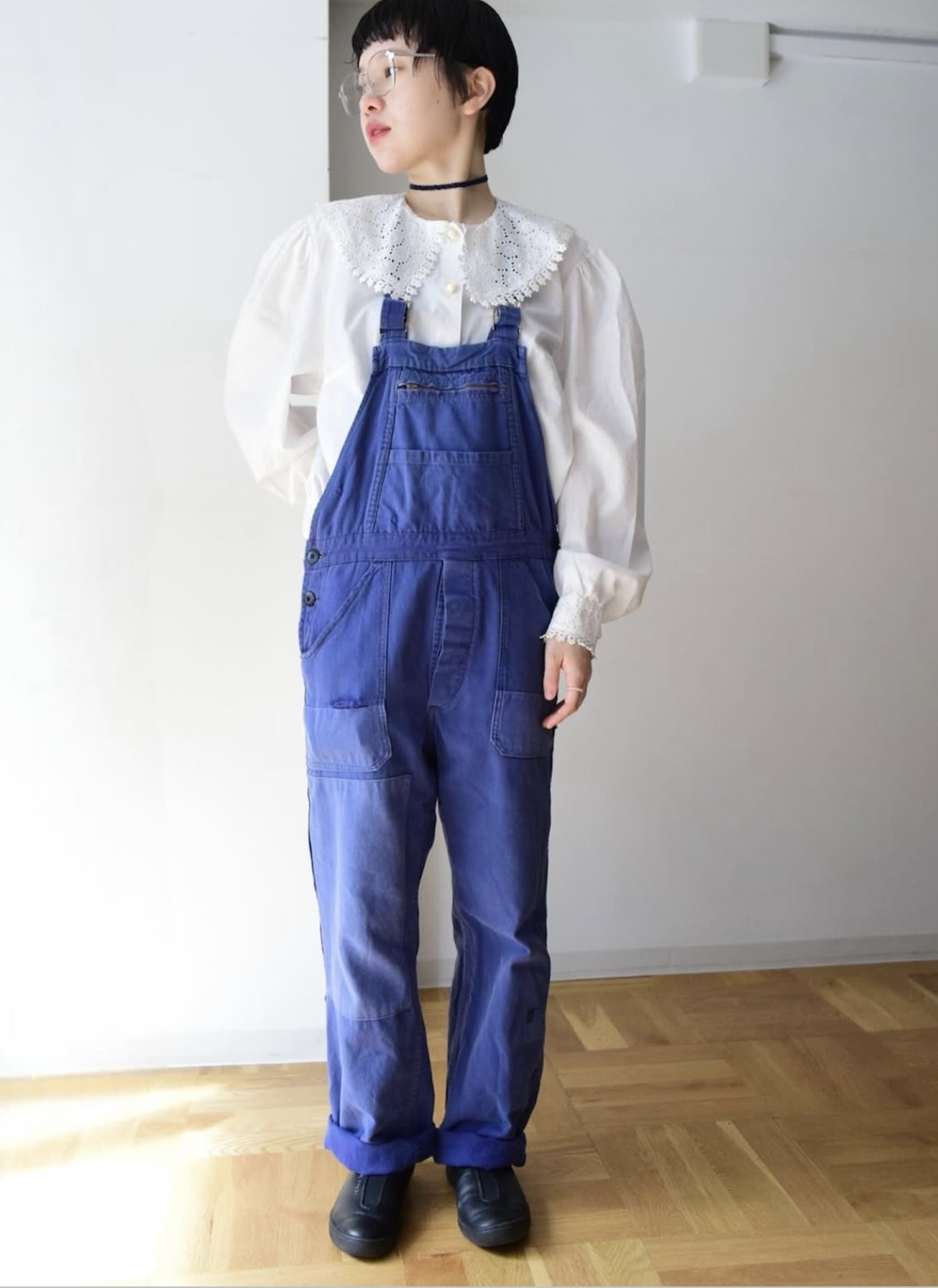 〜1960’s French work cotton twill overall の画像 5