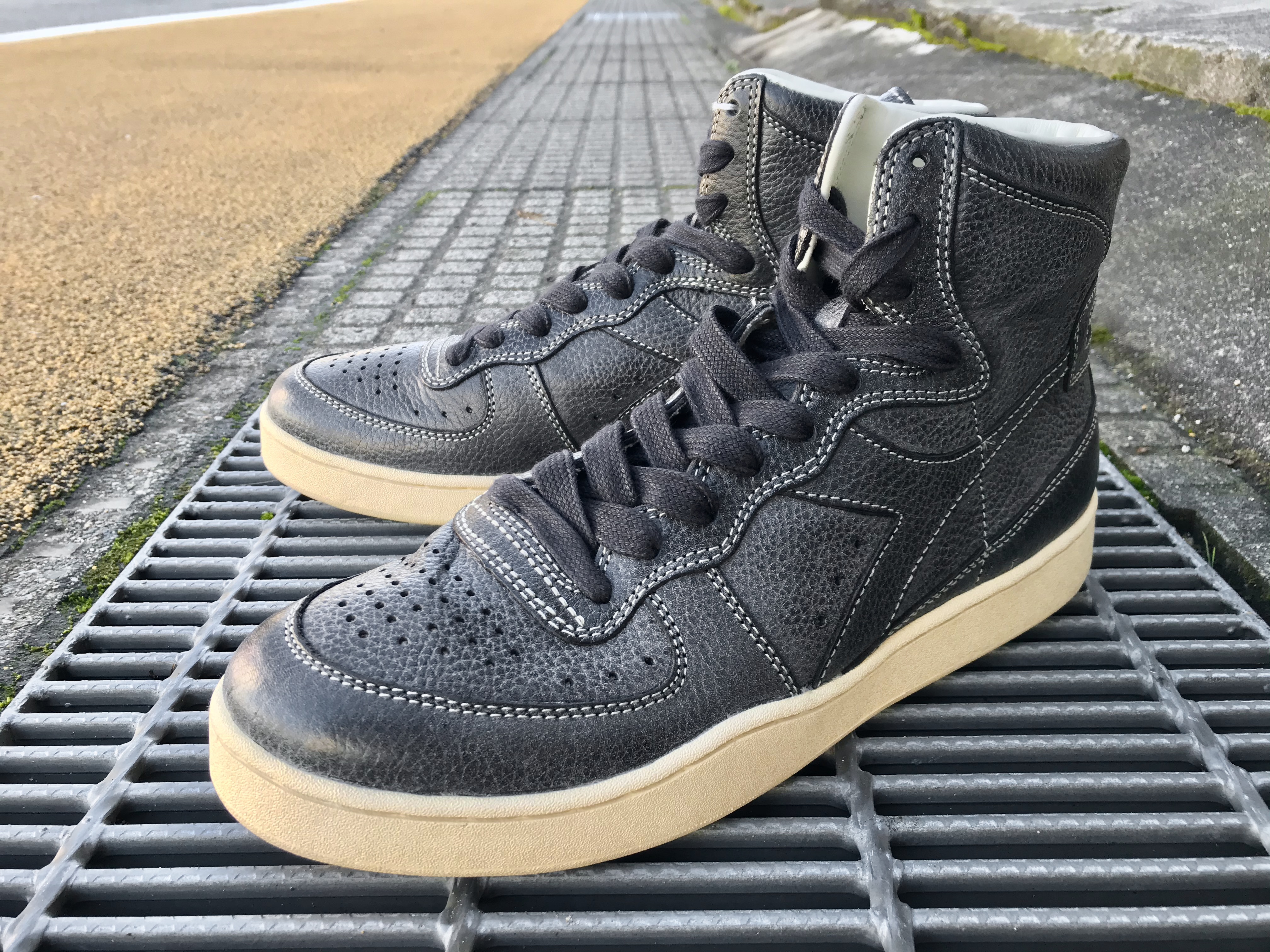 diadora heritage mi basket used black