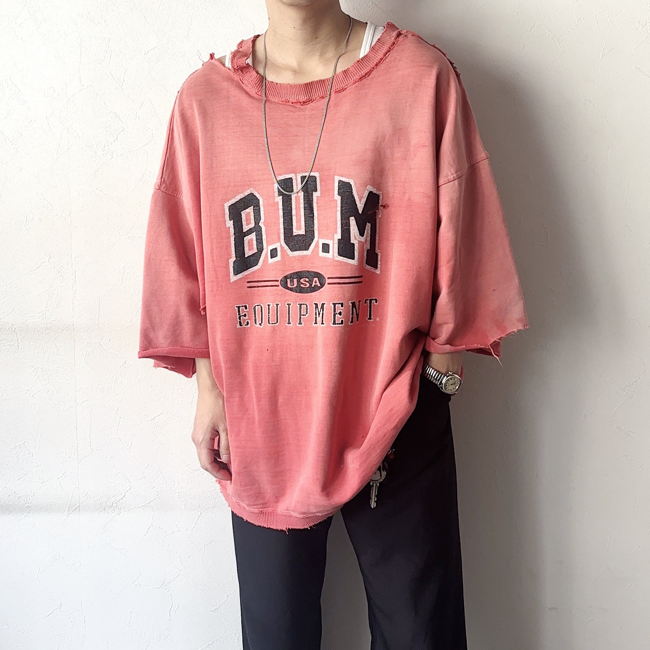 Vintage 90's【b.u.m.equipment】"B.U.M" Grunge Sweat の画像 3